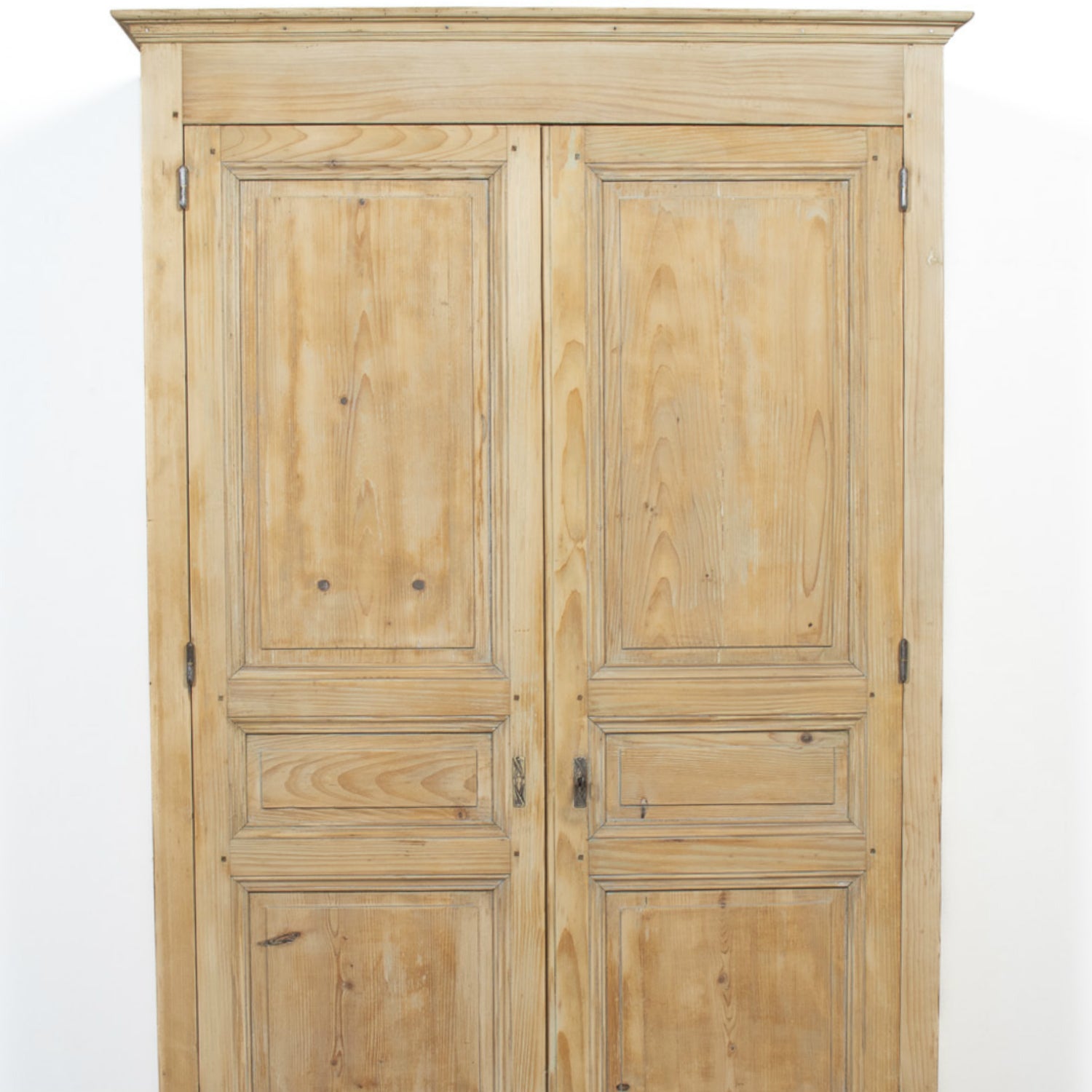 Mid-19th Century Antique French Louis Philippe Period Bleached Pine Armoire