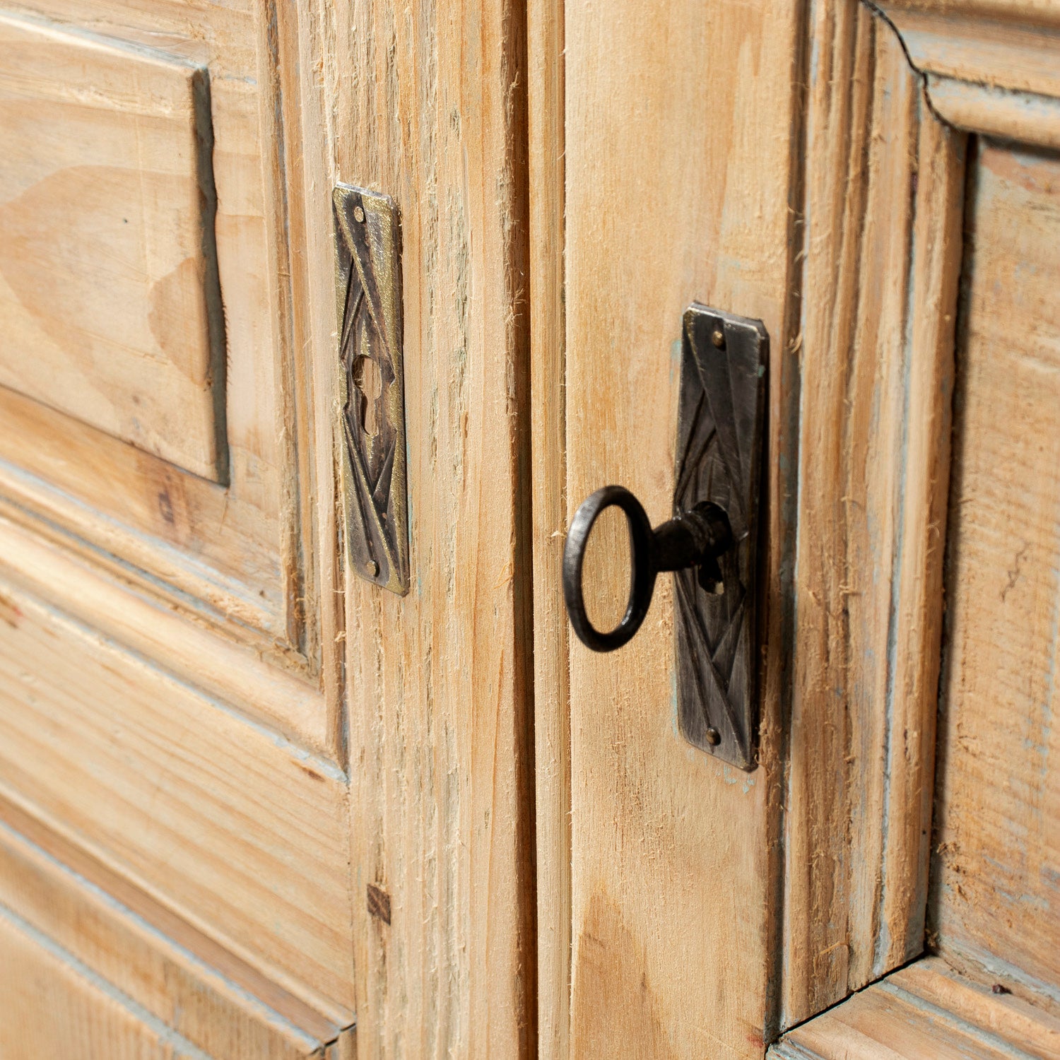 Mid-19th Century Antique French Louis Philippe Period Bleached Pine Armoire