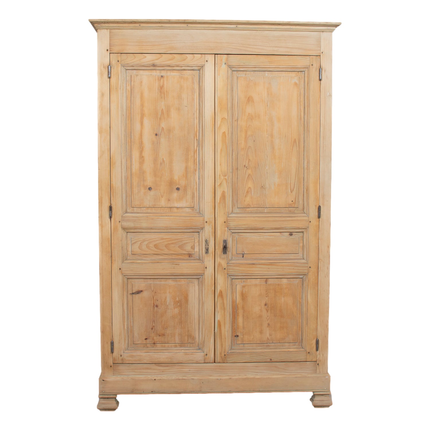 Mid-19th Century Antique French Louis Philippe Period Bleached Pine Armoire