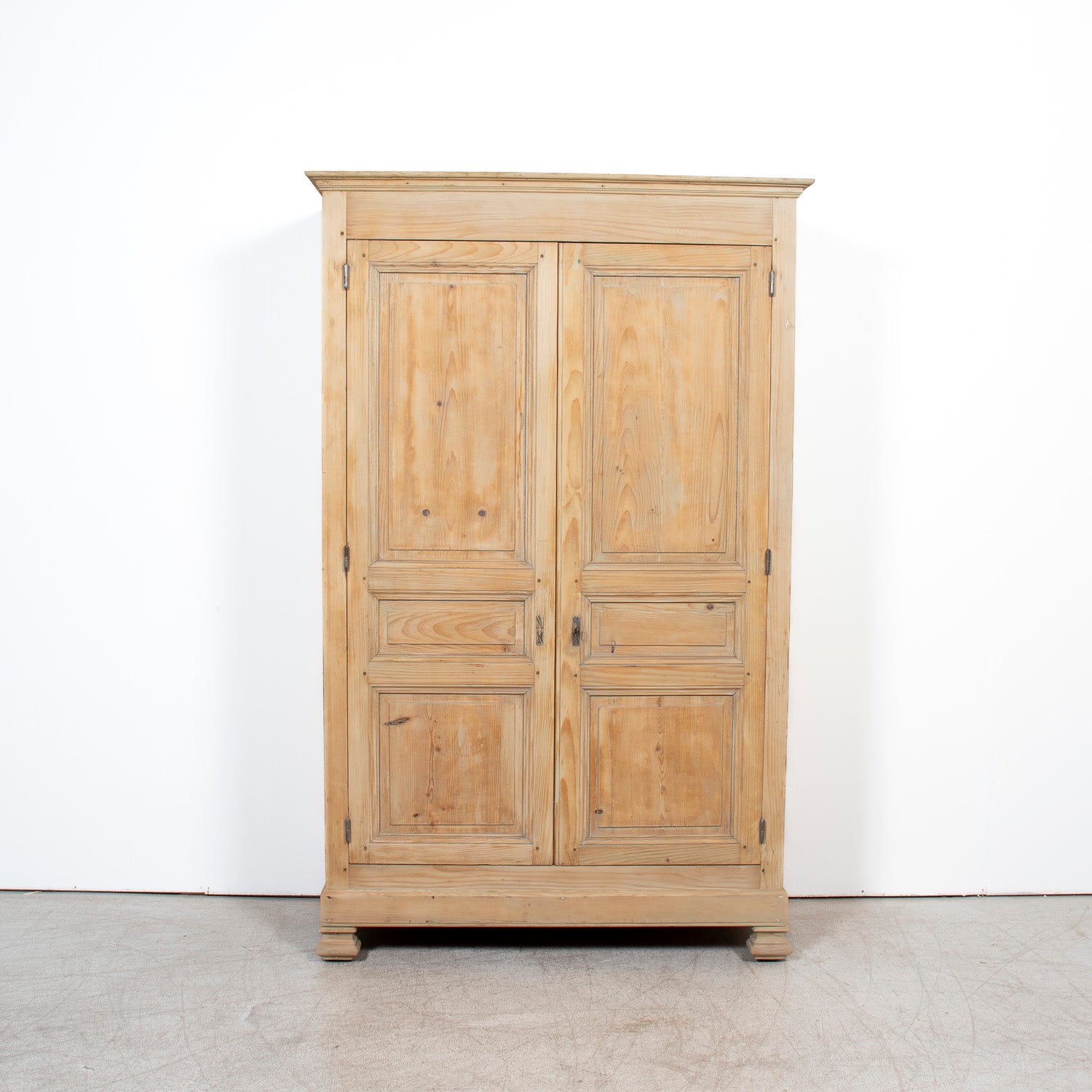 Mid-19th Century Antique French Louis Philippe Period Bleached Pine Armoire
