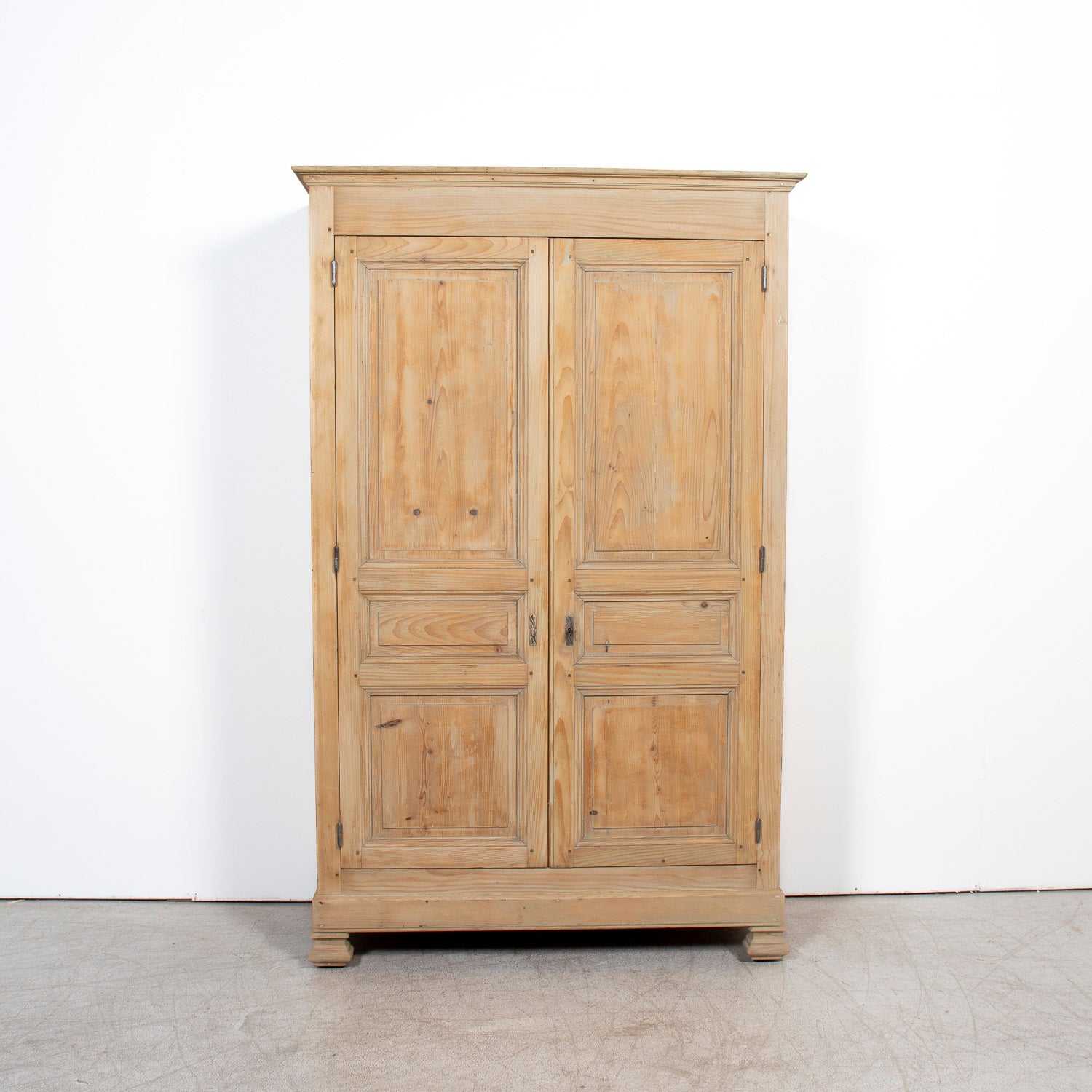 Mid-19th Century Antique French Louis Philippe Period Bleached Pine Armoire
