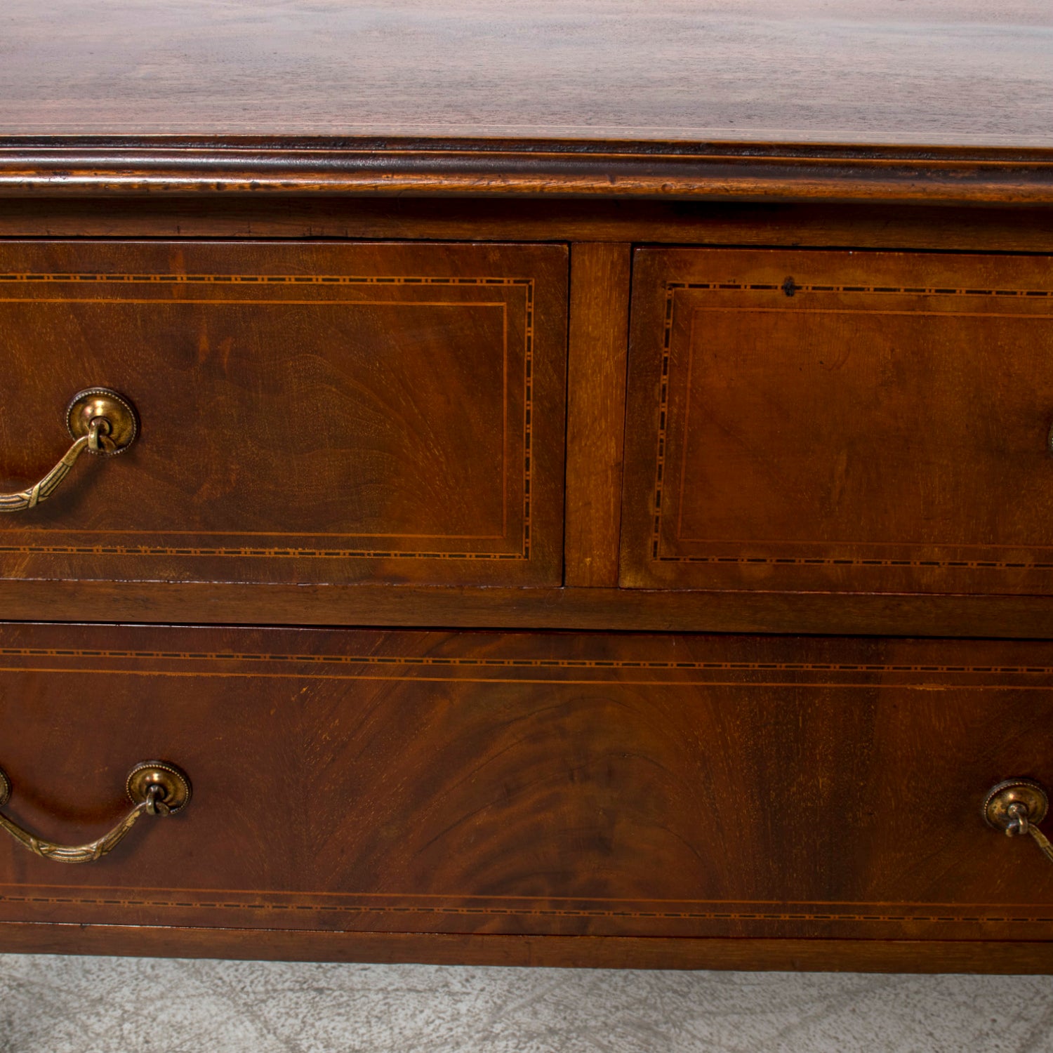 Late 19th Century French Louis XVI Style Walnut Commode Sauteuse with Fruitwood Marquetry
