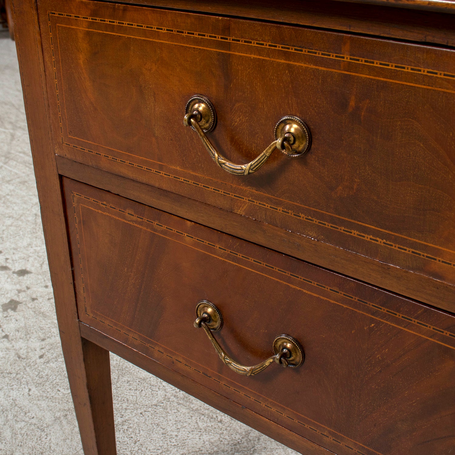 Late 19th Century French Louis XVI Style Walnut Commode Sauteuse with Fruitwood Marquetry