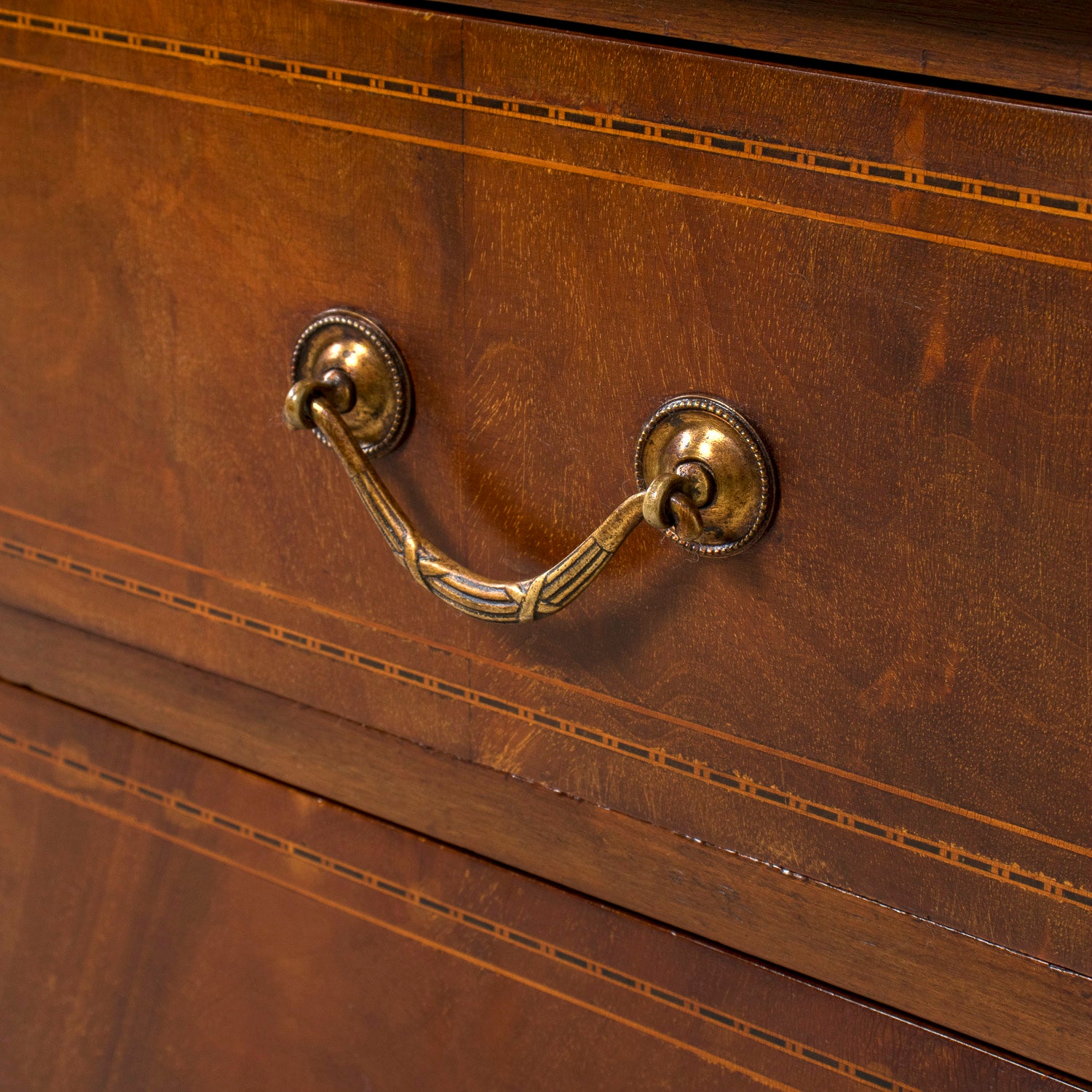 Late 19th Century French Louis XVI Style Walnut Commode Sauteuse with Fruitwood Marquetry