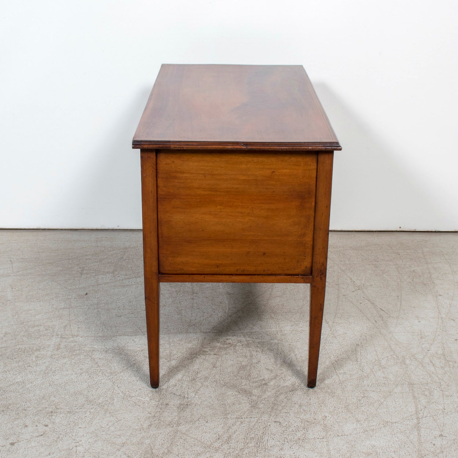 Late 19th Century French Louis XVI Style Walnut Commode Sauteuse with Fruitwood Marquetry