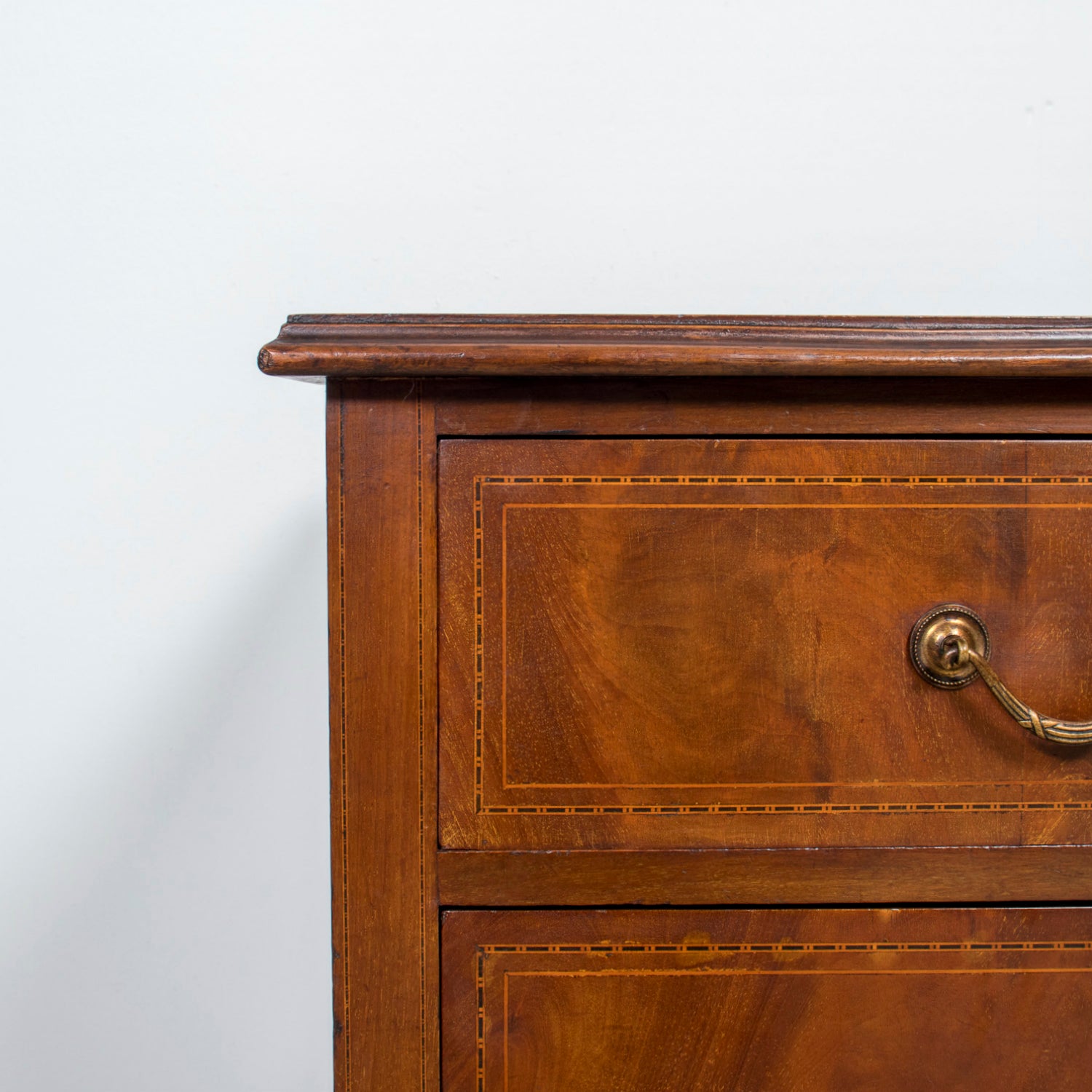 Late 19th Century French Louis XVI Style Walnut Commode Sauteuse with Fruitwood Marquetry