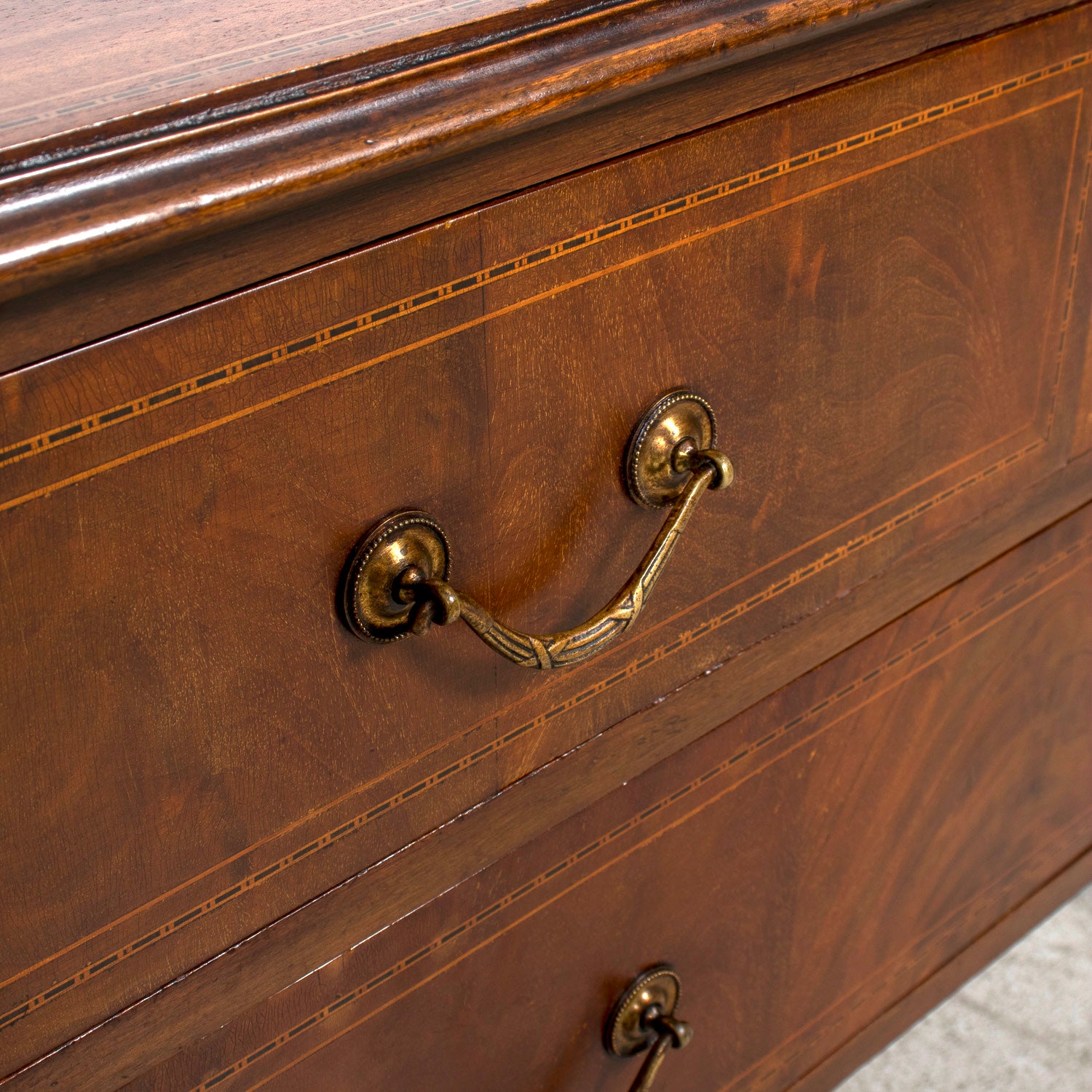 Late 19th Century French Louis XVI Style Walnut Commode Sauteuse with Fruitwood Marquetry