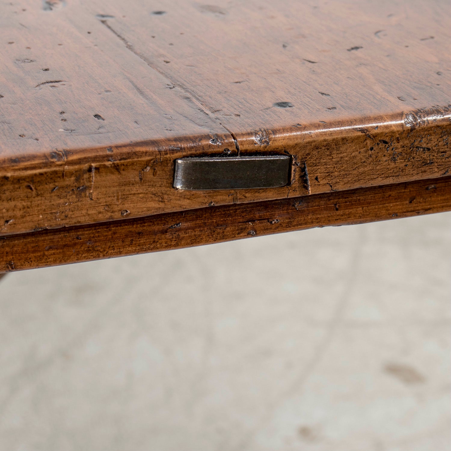 Grand 19th Century Italian Walnut Trestle Table with Scrolled X-Base from Tuscany