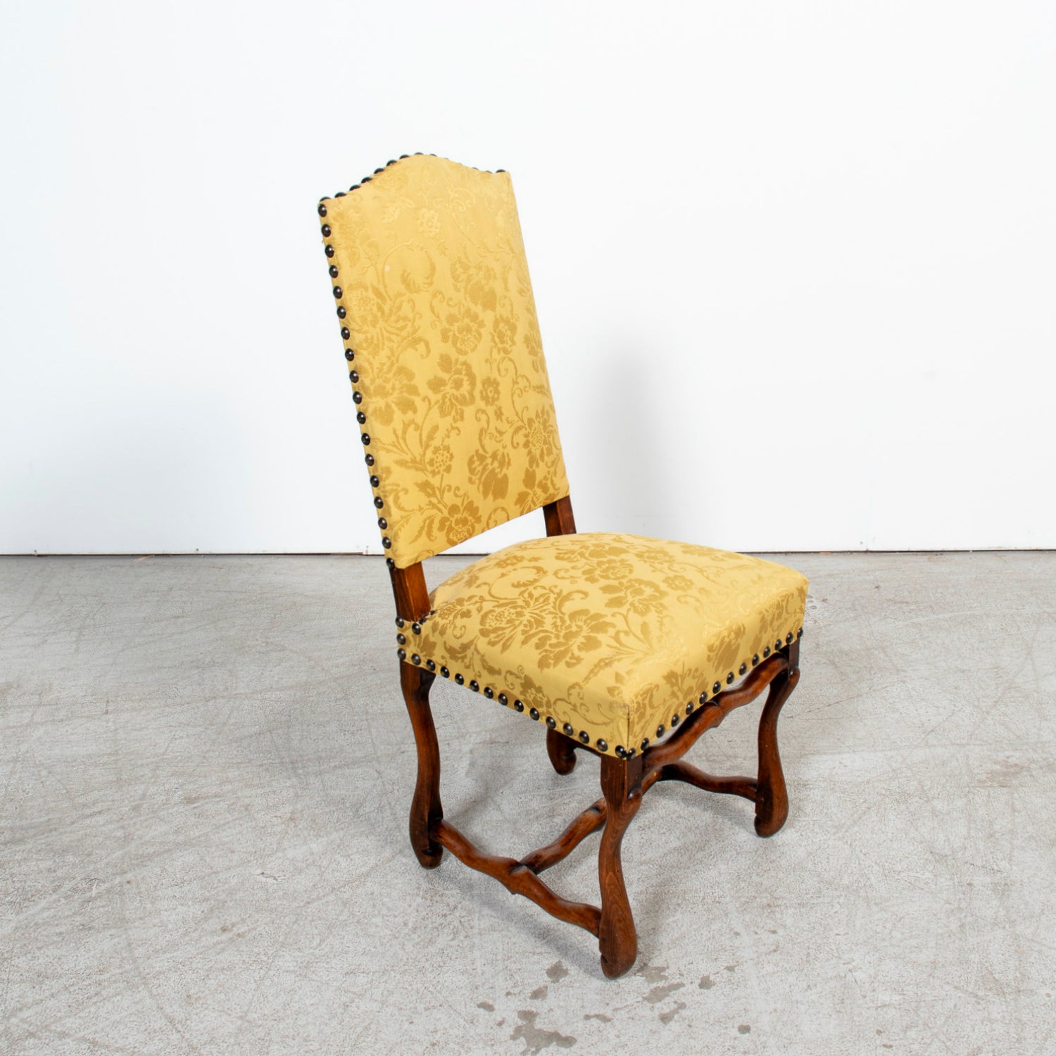 Set of 12 19th Century French Louis XIII Style Os de Mouton Dining Chairs