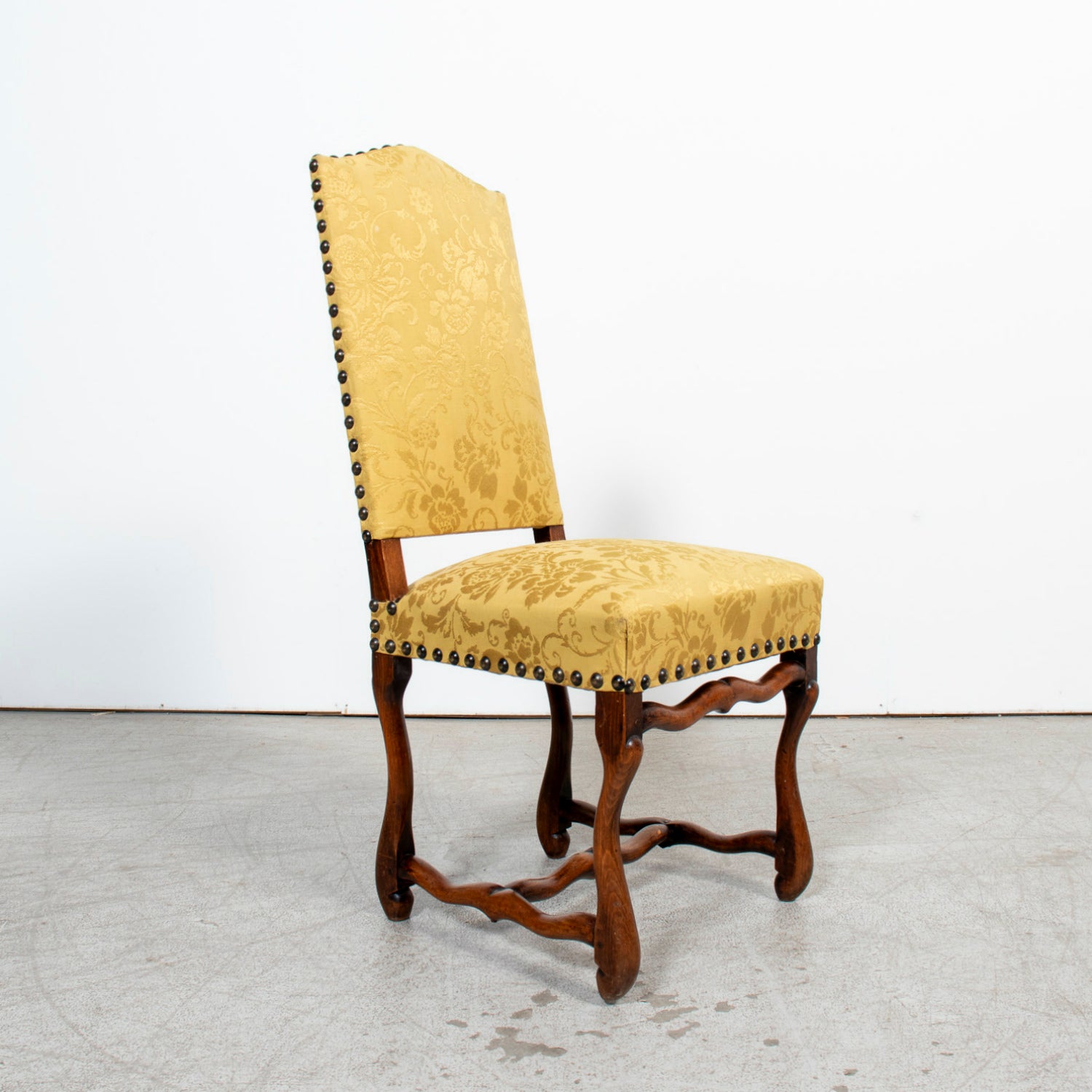 Set of 12 19th Century French Louis XIII Style Os de Mouton Dining Chairs