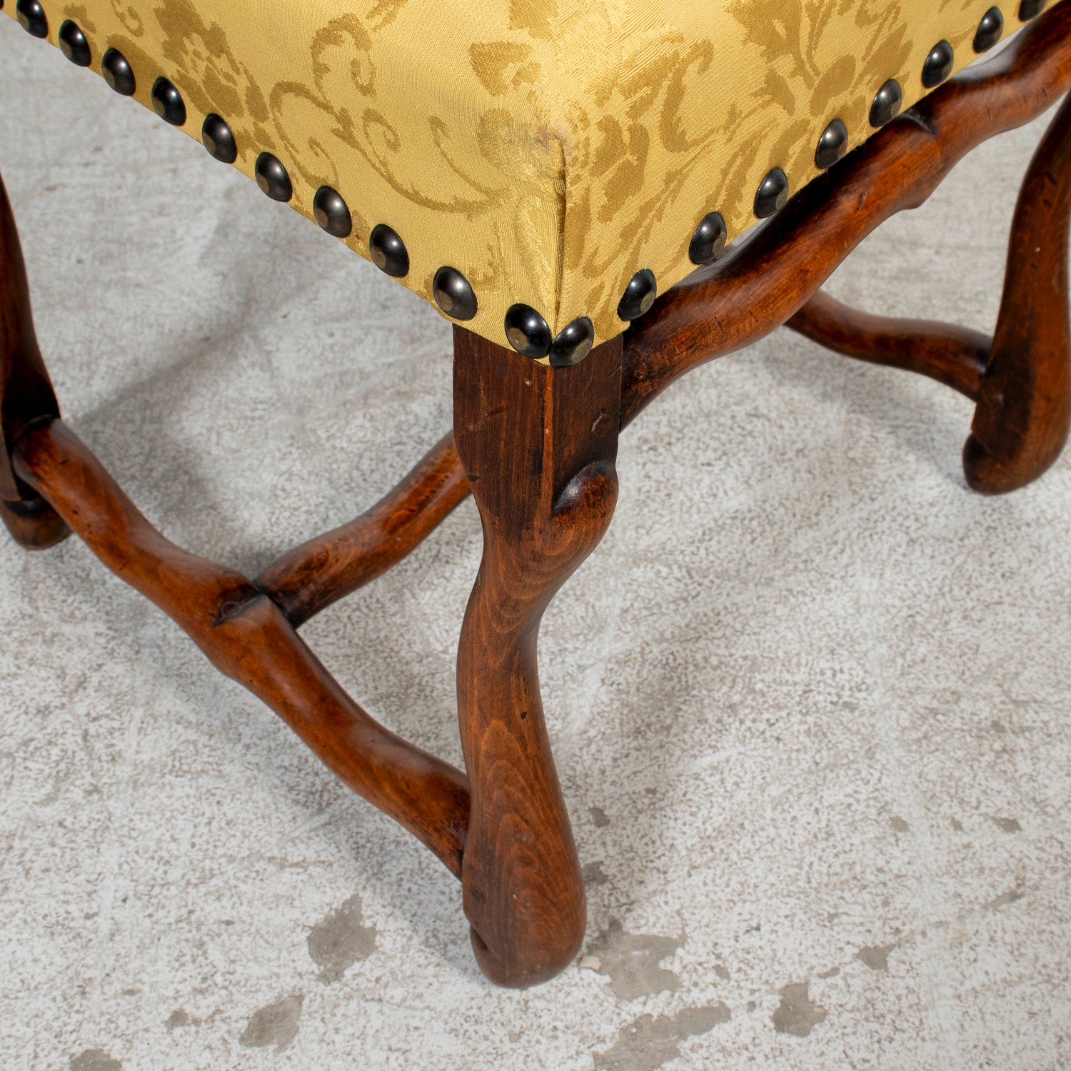 Set of 12 19th Century French Louis XIII Style Os de Mouton Dining Chairs