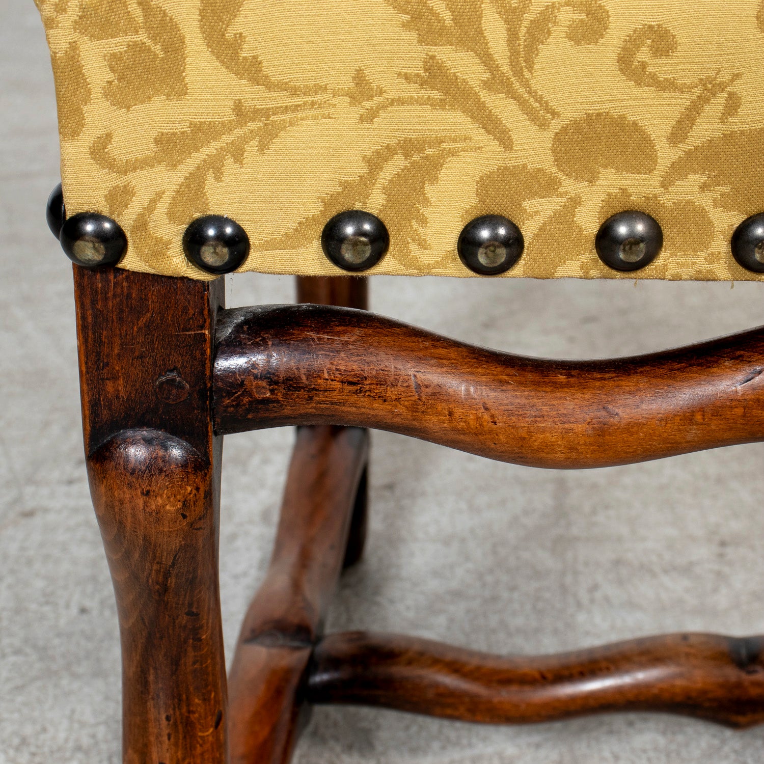 Set of 12 19th Century French Louis XIII Style Os de Mouton Dining Chairs