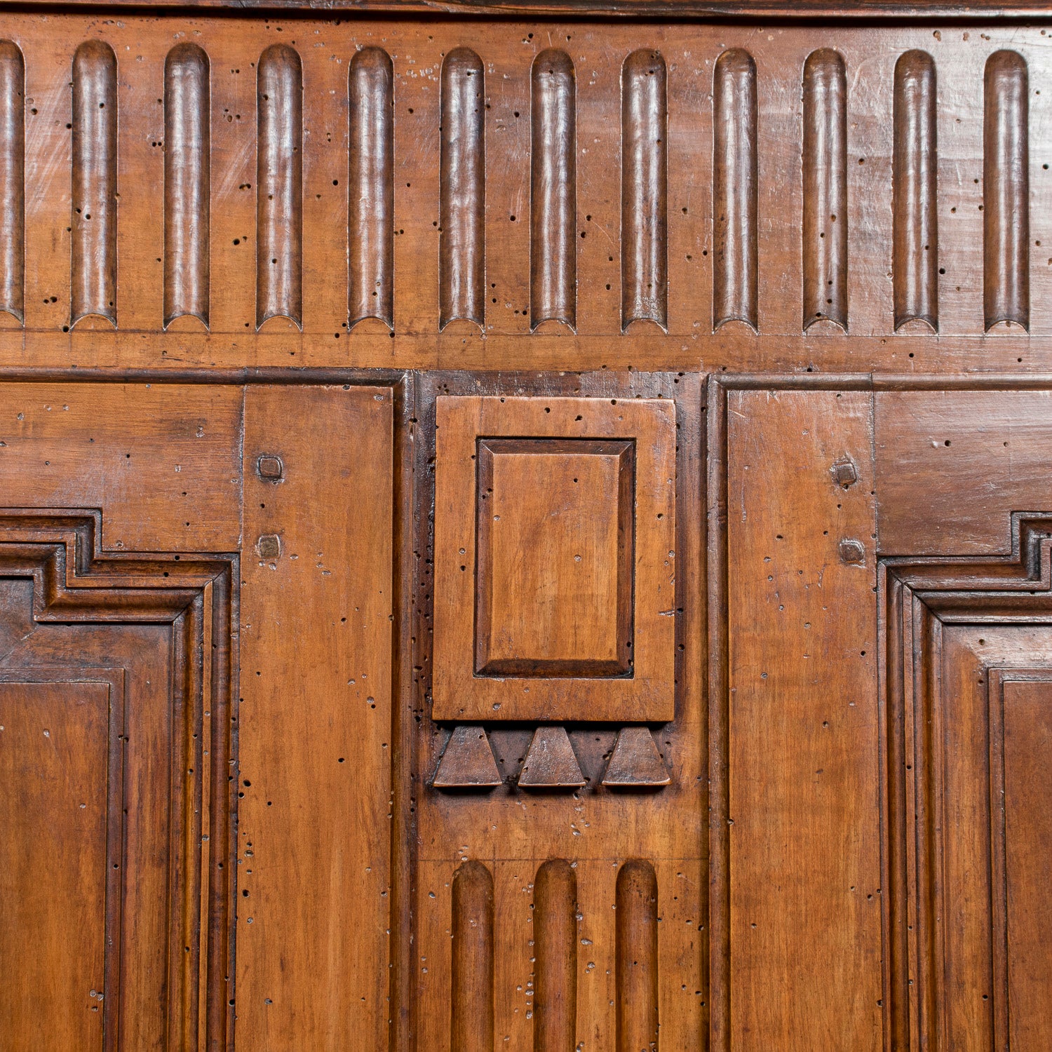 Rare 18th Century French Period Louis XVI Carved Walnut Armoire from Limoges