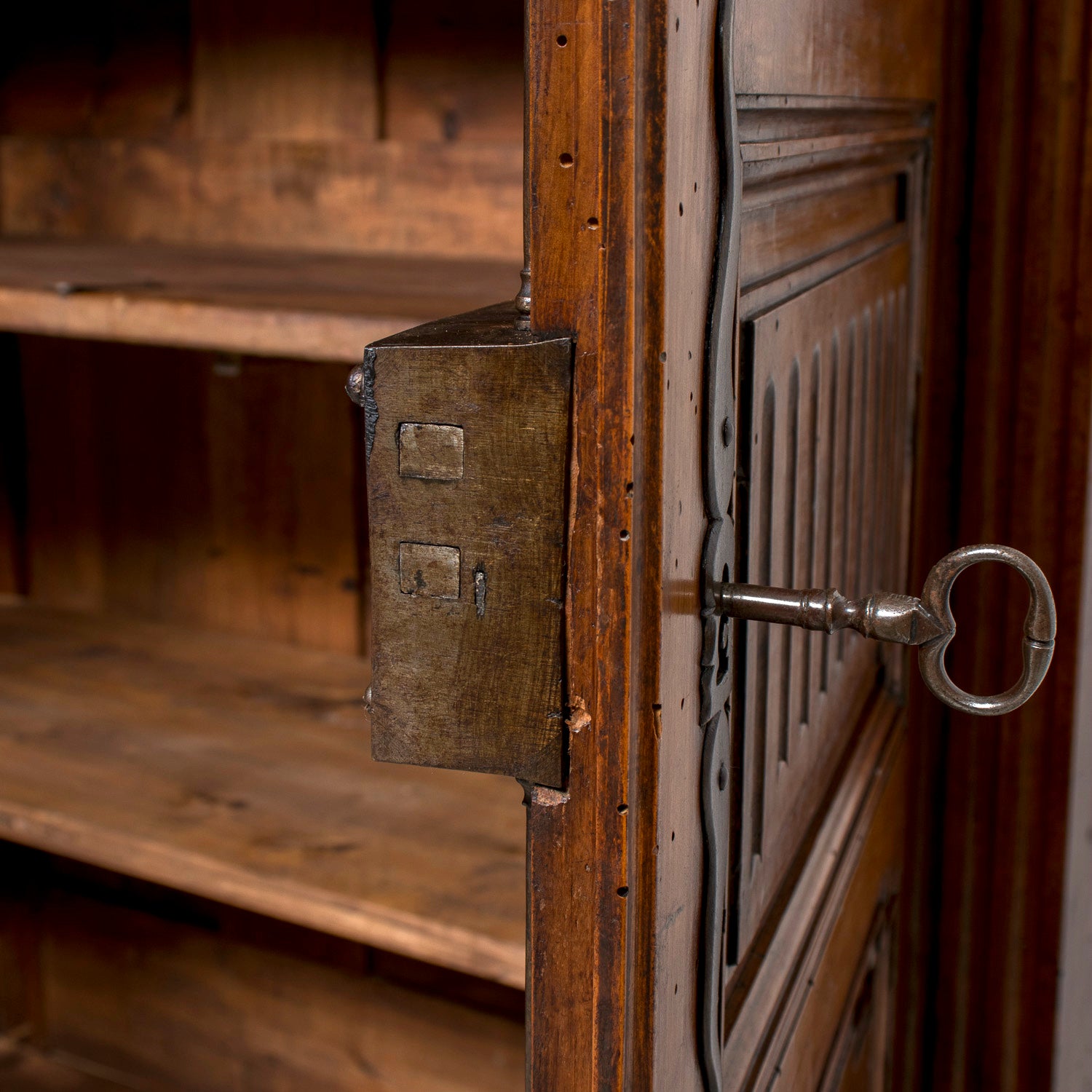 Rare 18th Century French Period Louis XVI Carved Walnut Armoire from Limoges