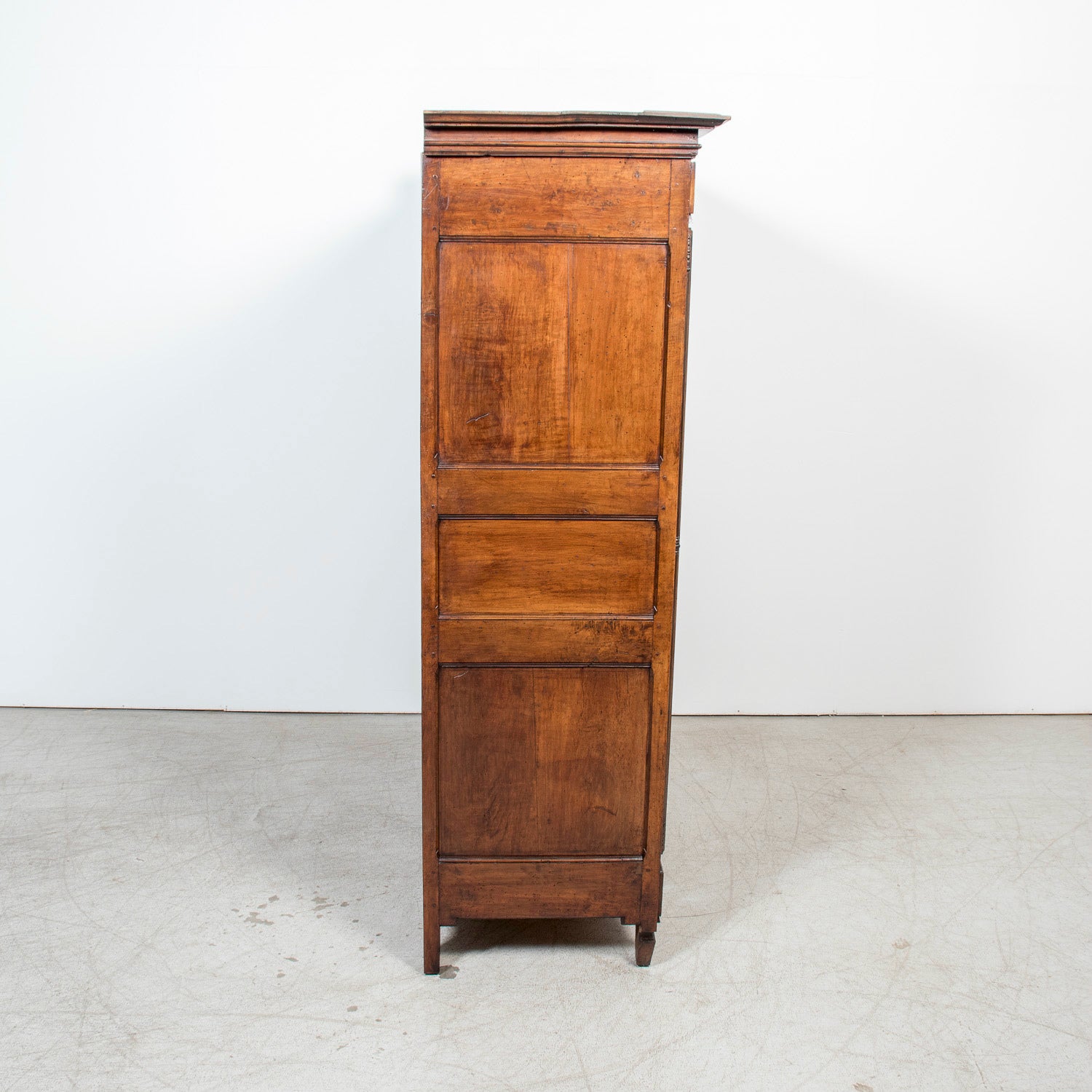 Rare 18th Century French Period Louis XVI Carved Walnut Armoire from Limoges