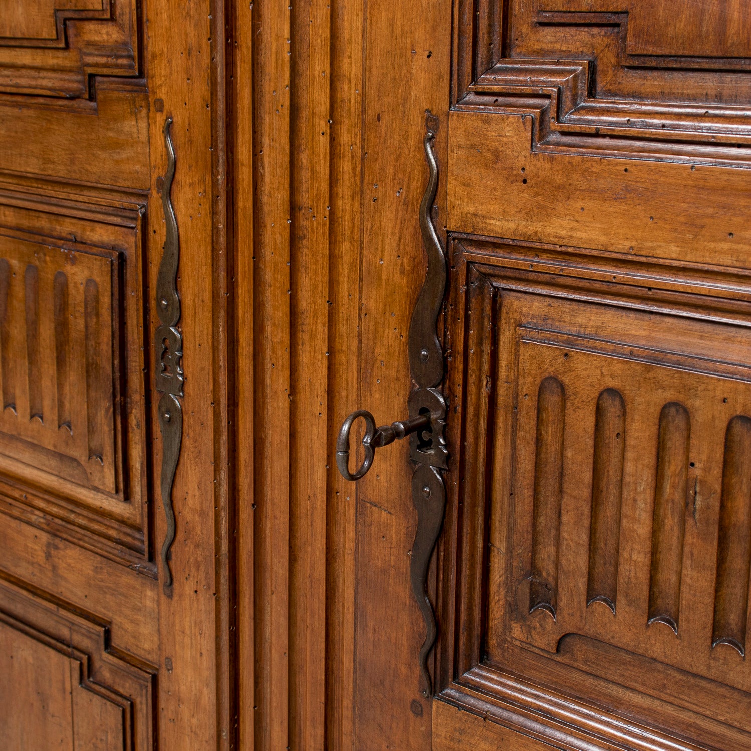 Rare 18th Century French Period Louis XVI Carved Walnut Armoire from Limoges