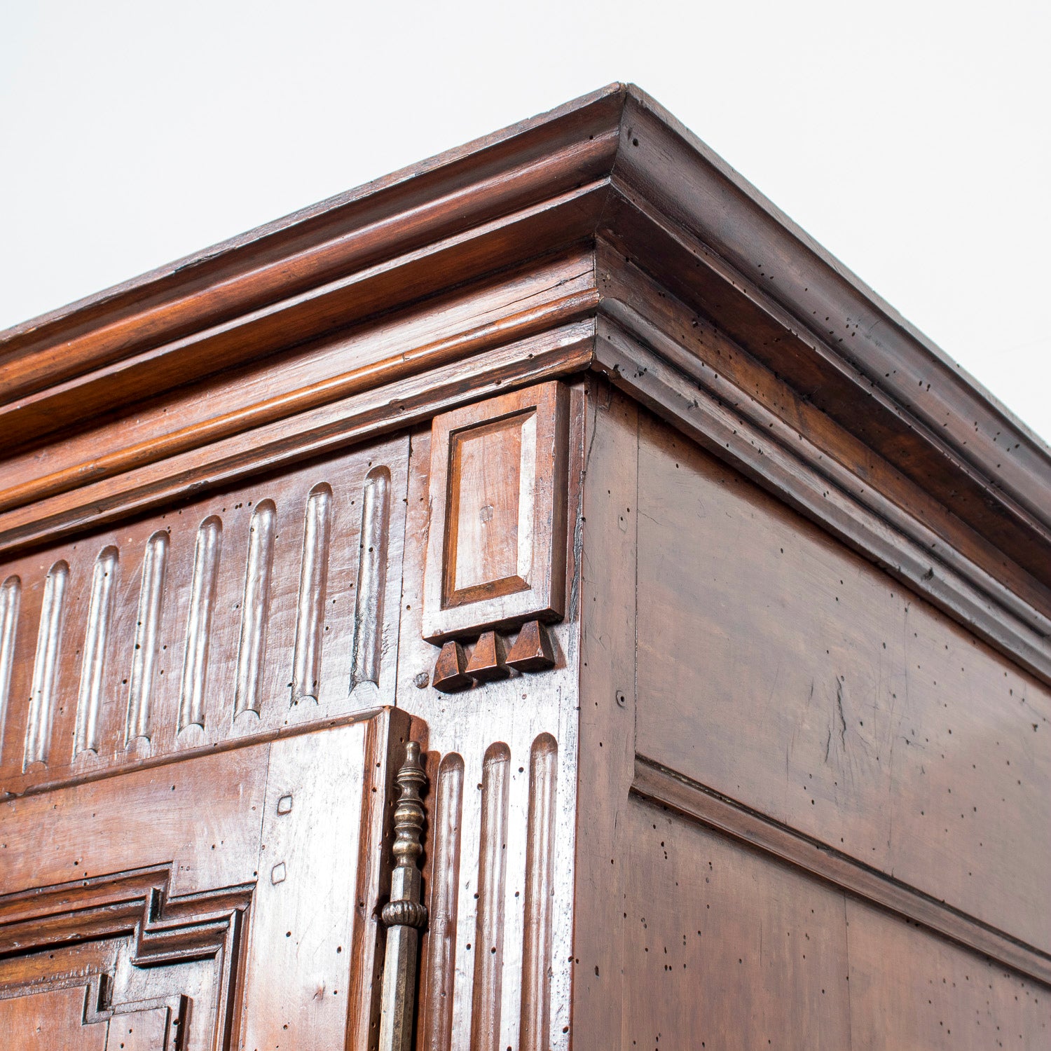 Rare 18th Century French Period Louis XVI Carved Walnut Armoire from Limoges