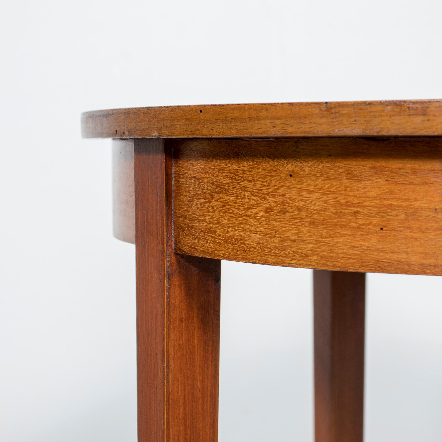 19th Century French Louis XVI Style Burled Walnut Gueridon with Shelf