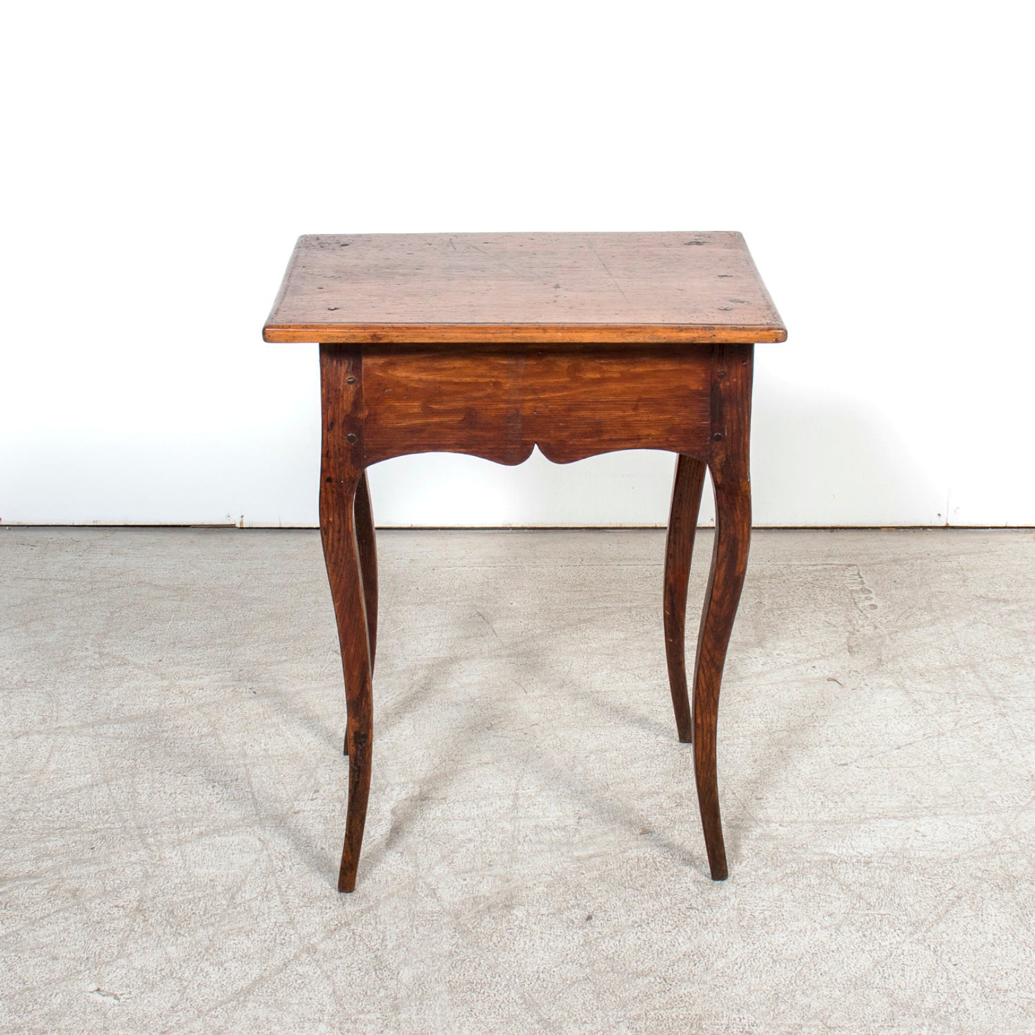 19th Century Louis XV Style French Country Pine Side Table with Drawer