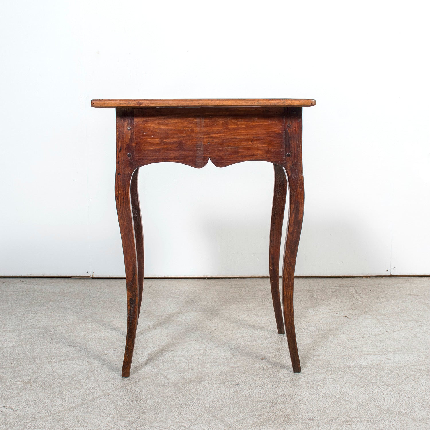 19th Century Louis XV Style French Country Pine Side Table with Drawer