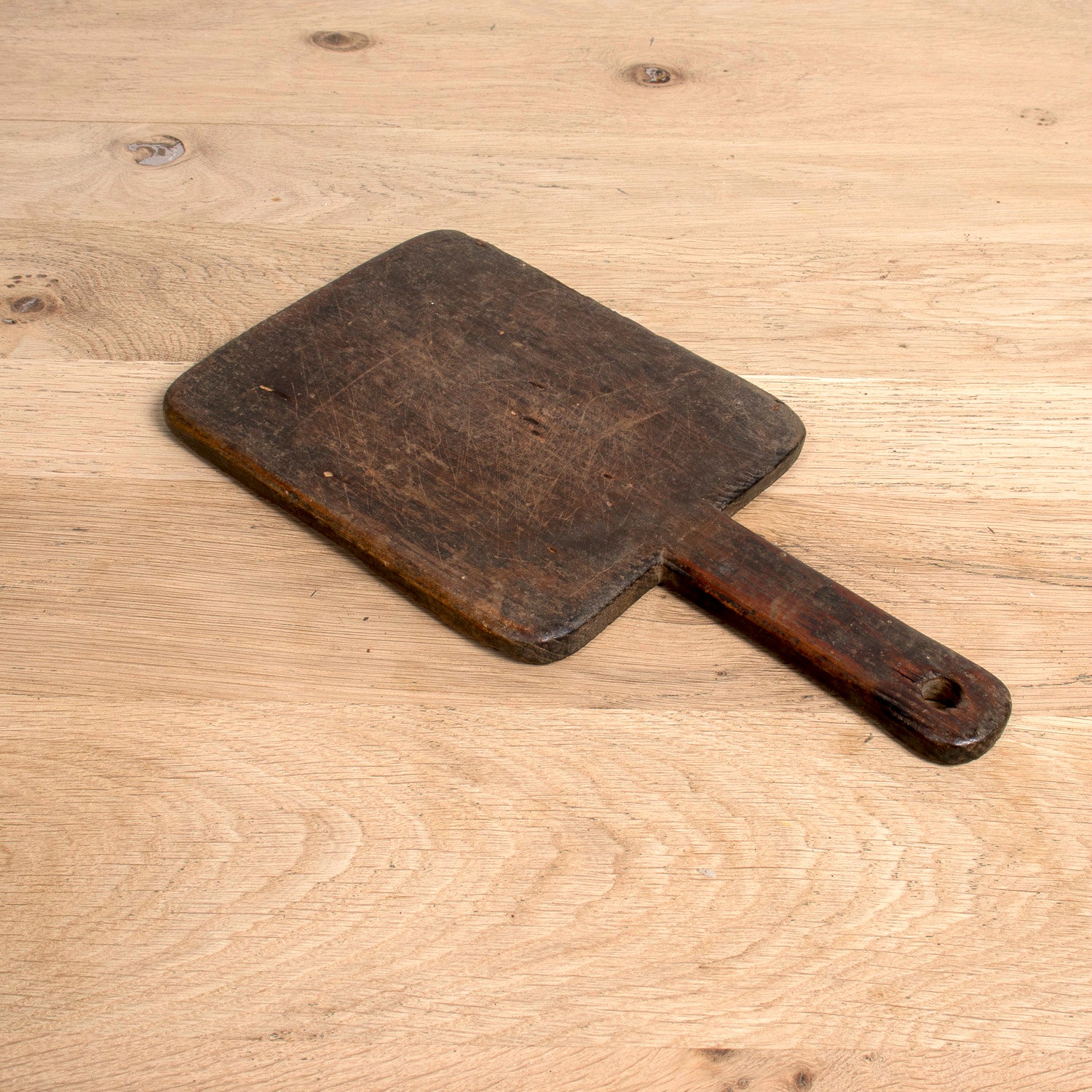 Small 19th Century French Antique Rustic Bread Board or Cutting Board with Carved Cross