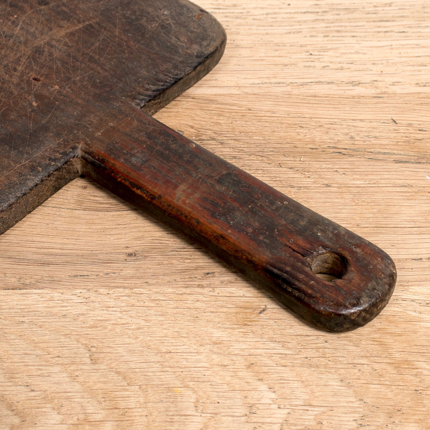 Small 19th Century French Antique Rustic Bread Board or Cutting Board with Carved Cross