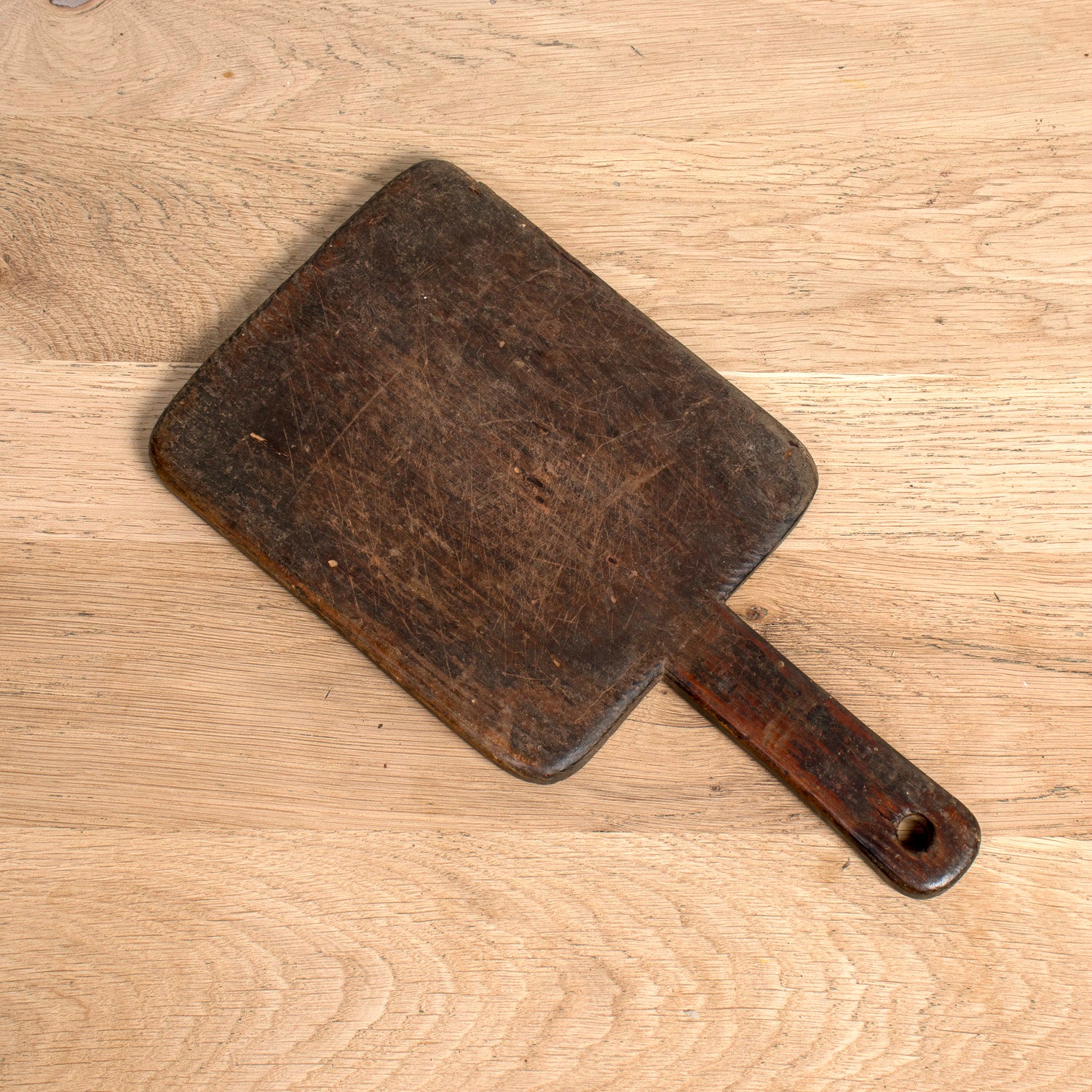 Small 19th Century French Antique Rustic Bread Board or Cutting Board with Carved Cross