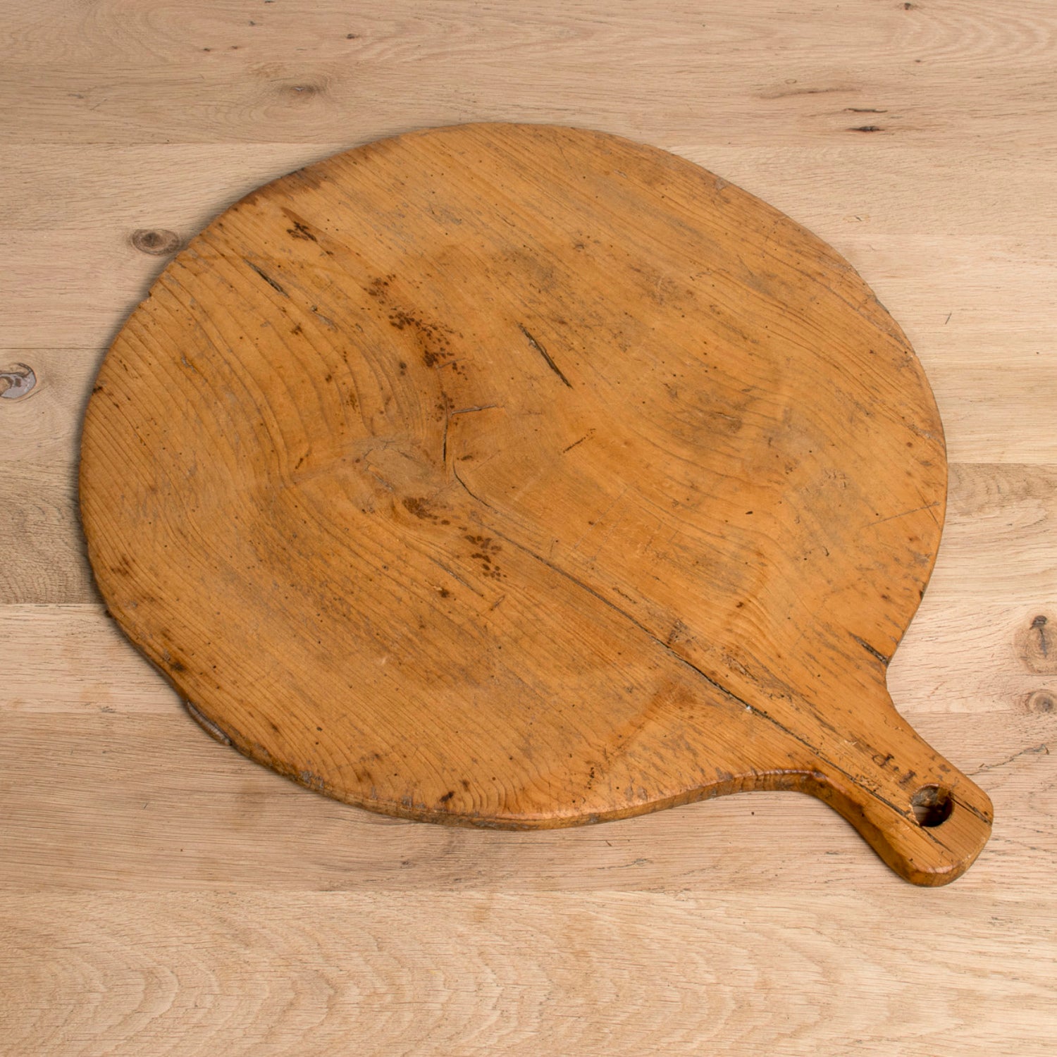 Large Round 19th Century French Antique Breadboard