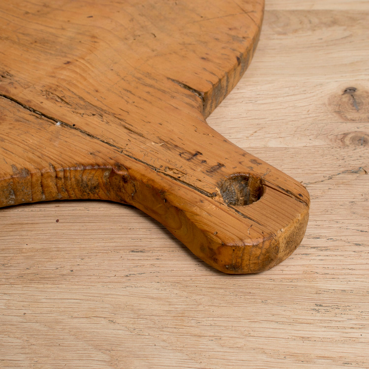 Large Round 19th Century French Antique Breadboard