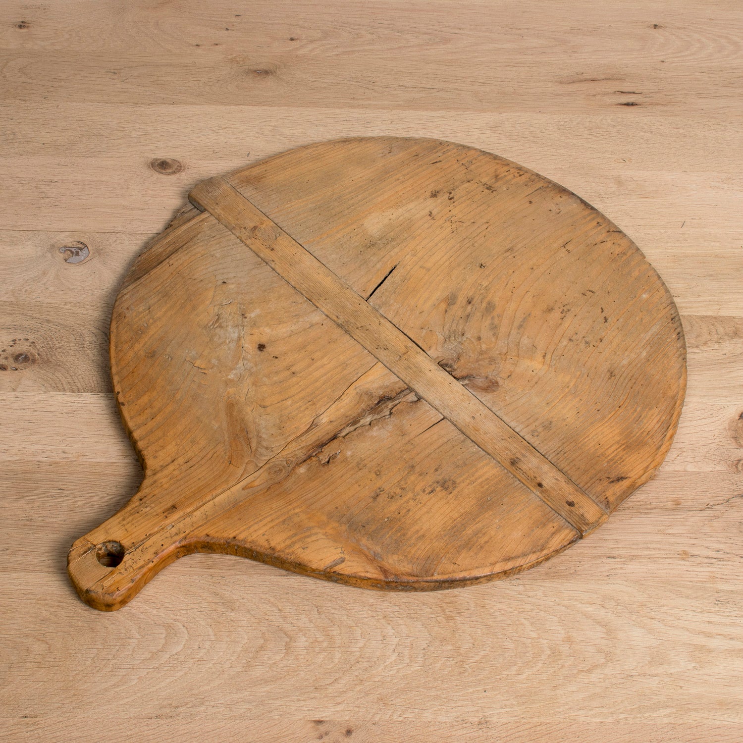 Large Round 19th Century French Antique Breadboard
