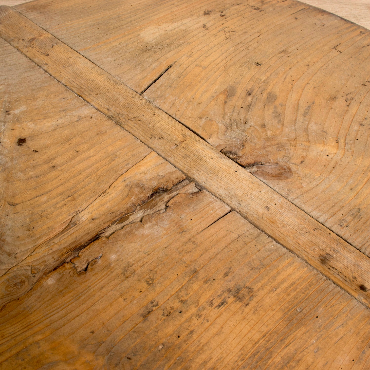 Large Round 19th Century French Antique Breadboard