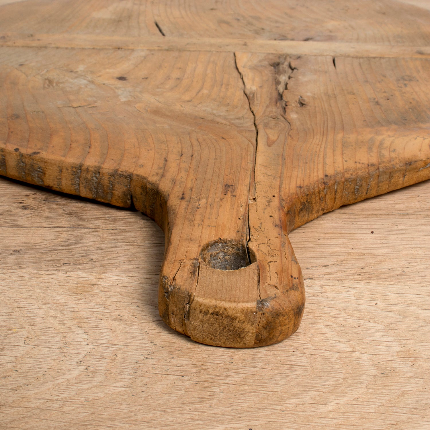 Large Round 19th Century French Antique Breadboard