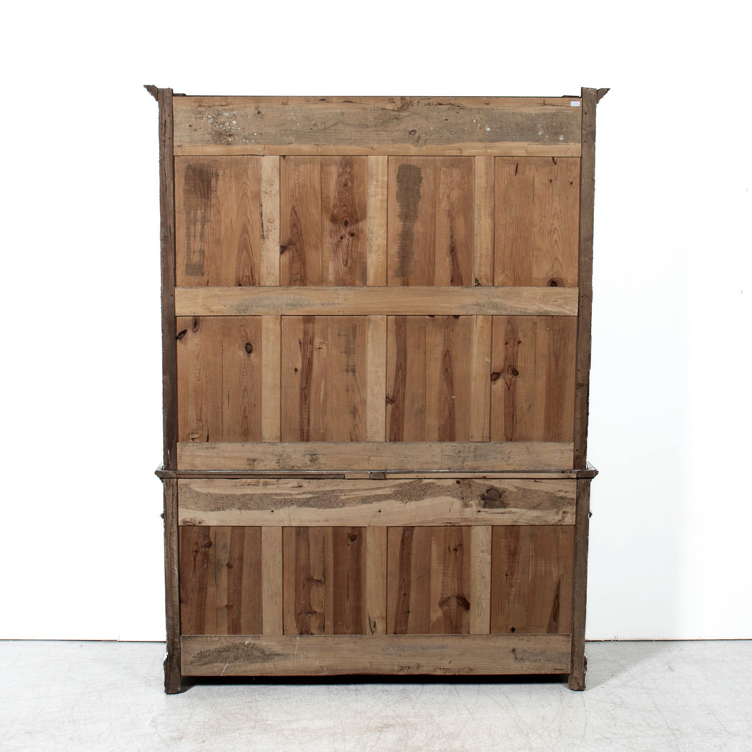 Mid-19th Century French Louis Philippe Period Painted Bookcase/Buffet Deux Corps