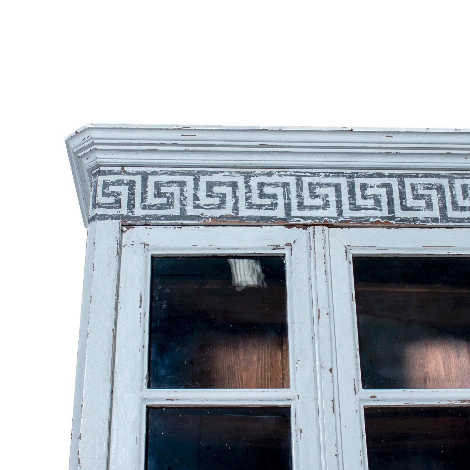 Mid-19th Century French Louis Philippe Period Painted Bookcase/Buffet Deux Corps