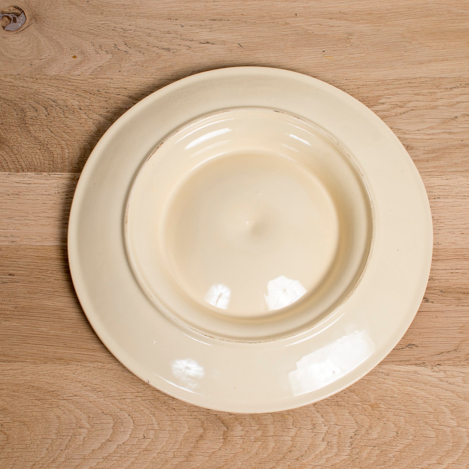 19th Century Antique French Oyster Platter St. Clément Faïence Basketweave & Rope Design