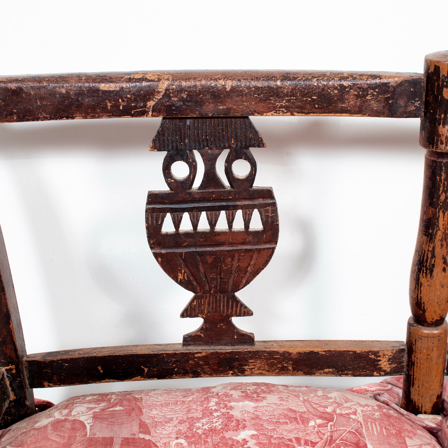 Late 18th Century French Directoire Period Carved Rush Seat Radassier Bench with Cushions