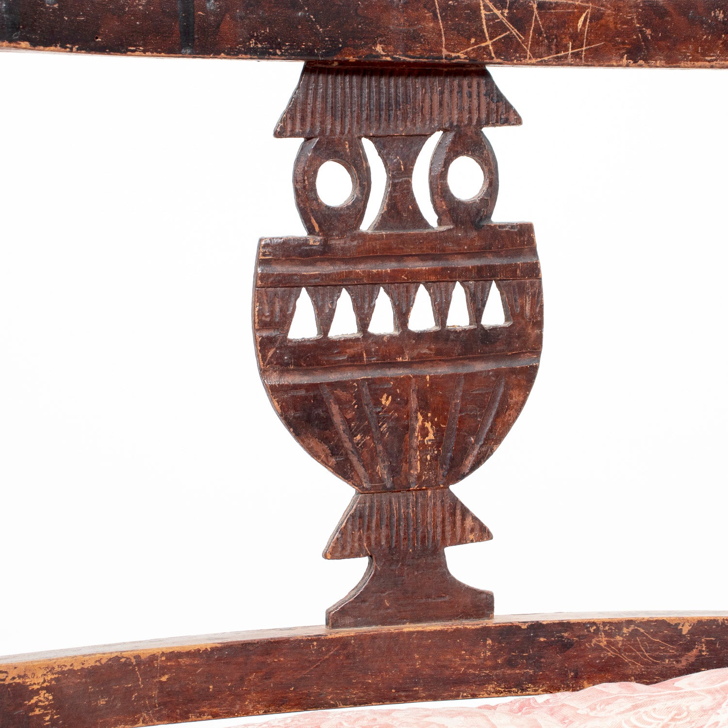 Late 18th Century French Directoire Period Carved Rush Seat Radassier Bench with Cushions