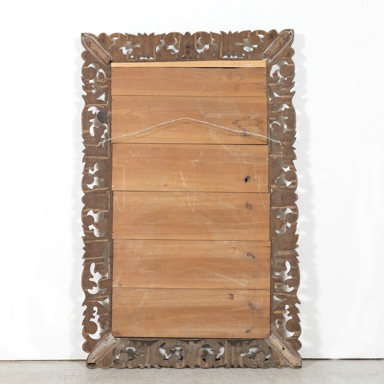 19th Century French Bleached Oak Louis XIV Style Cushion Mirror