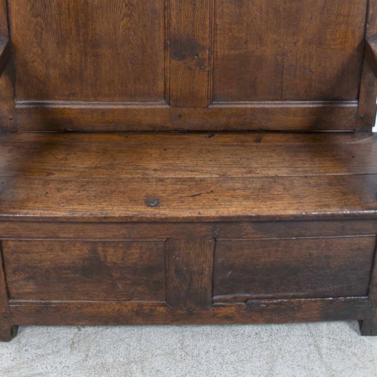18th Century French Country Coin de Feu or Fireside Bench with Drawer
