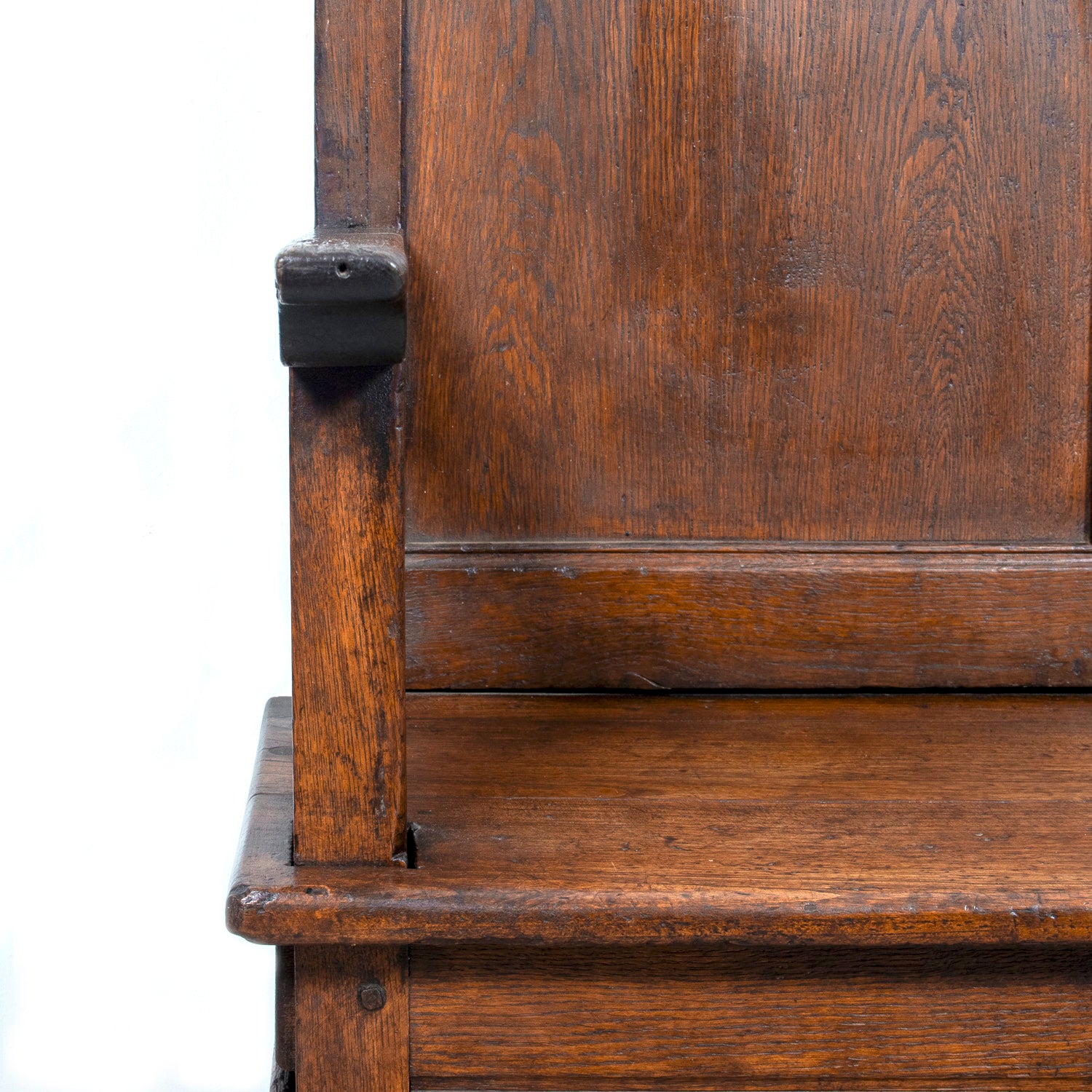 18th Century French Country Coin de Feu or Fireside Bench with Drawer