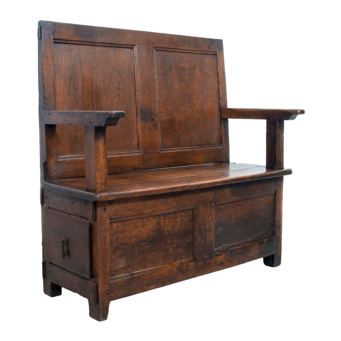 18th Century French Country Coin de Feu or Fireside Bench with Drawer