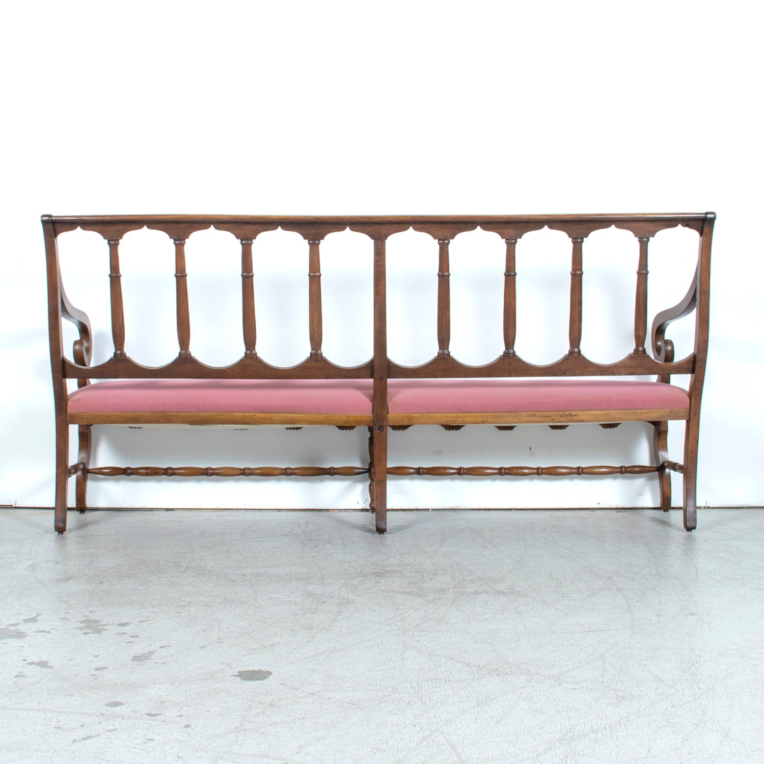 19th Century French Directoire Style Walnut Hallway Bench