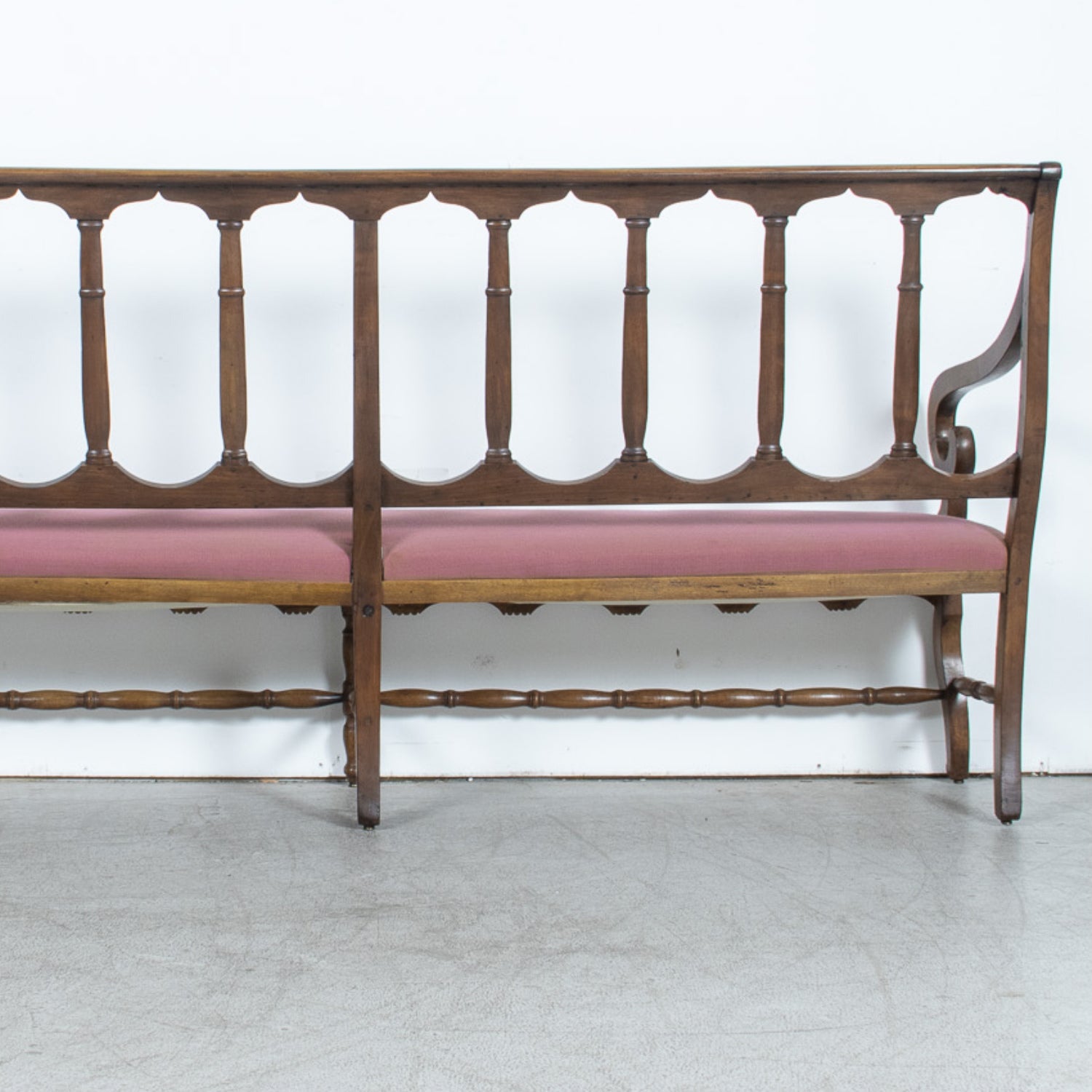 19th Century French Directoire Style Walnut Hallway Bench