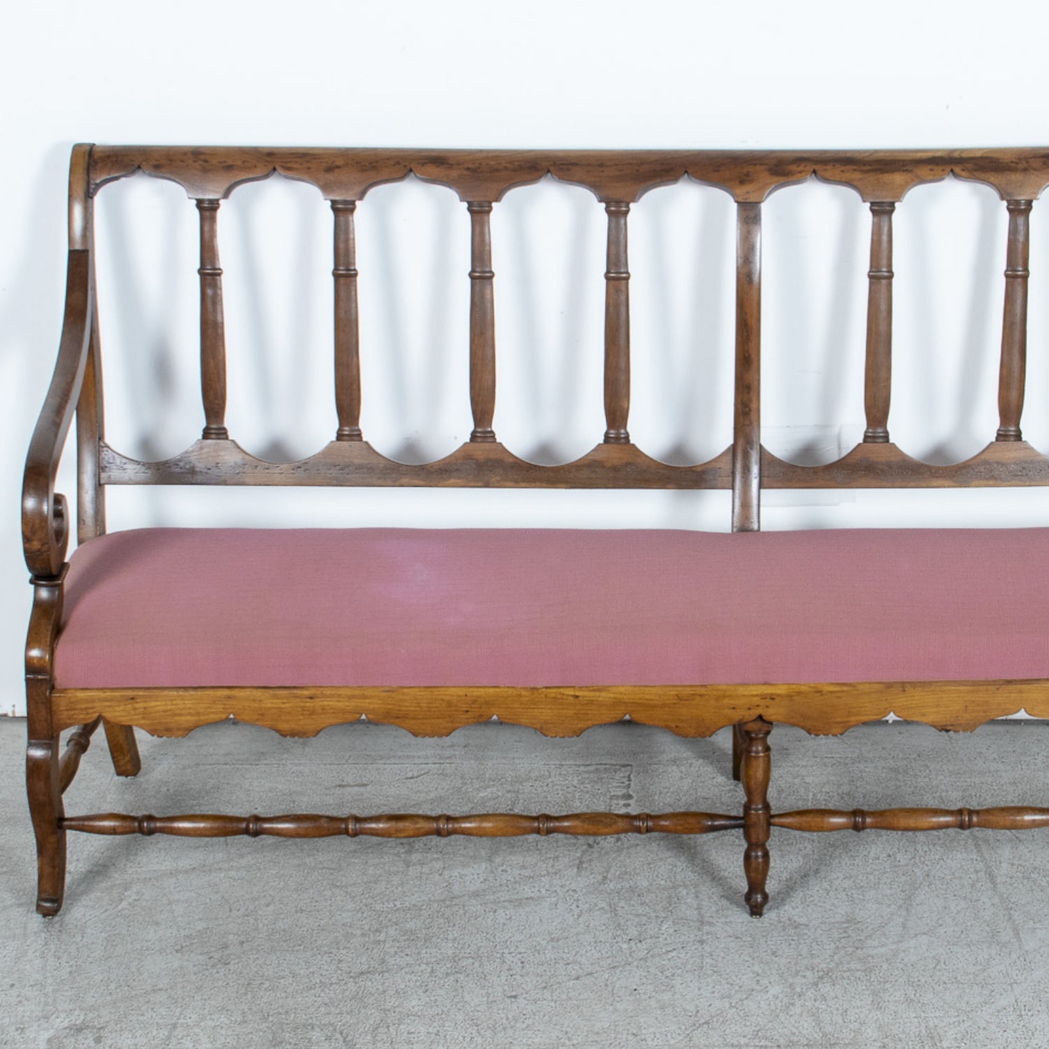 19th Century French Directoire Style Walnut Hallway Bench