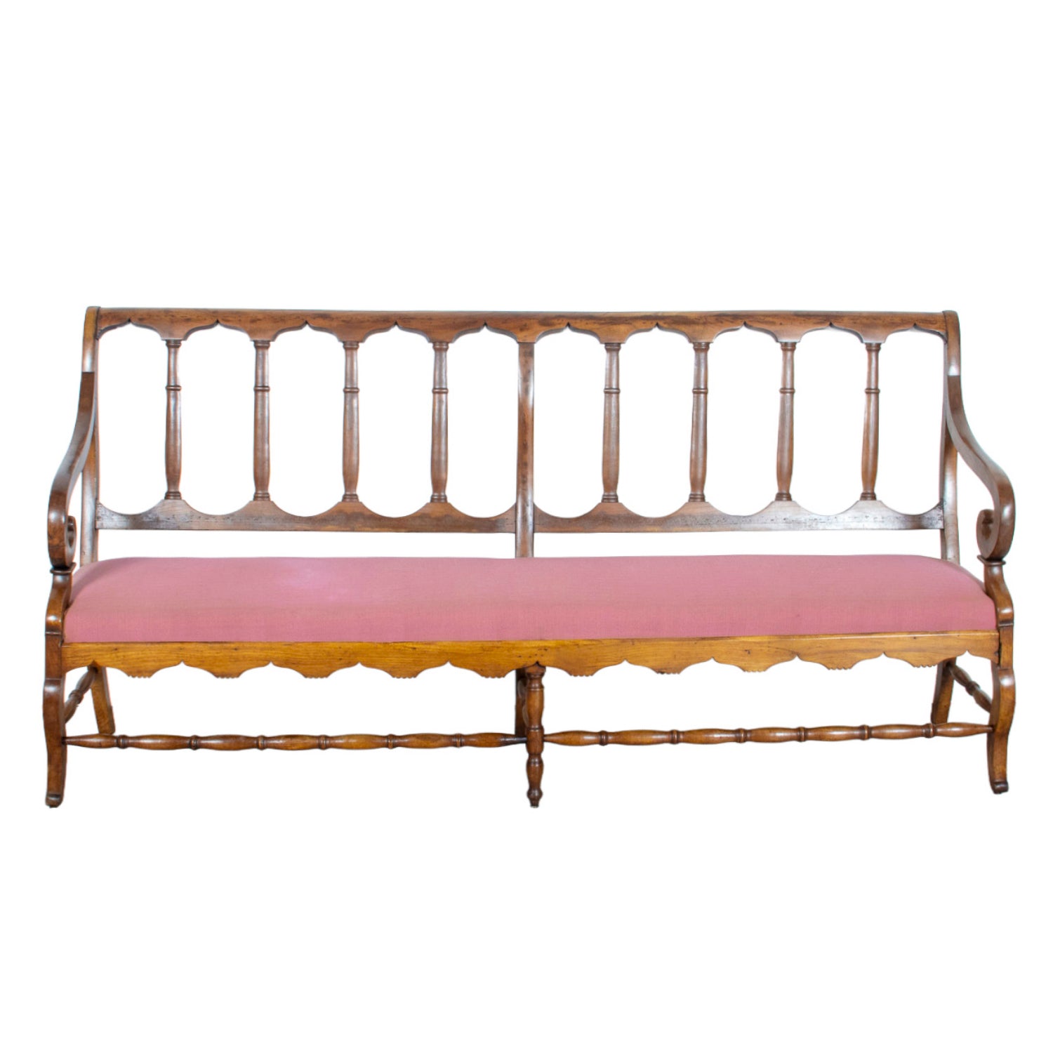 19th Century French Directoire Style Walnut Hallway Bench