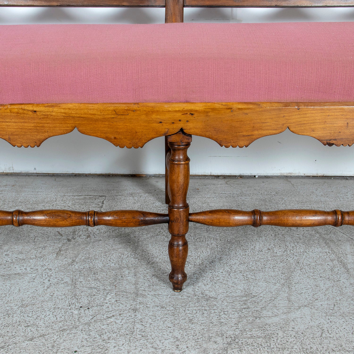 19th Century French Directoire Style Walnut Hallway Bench