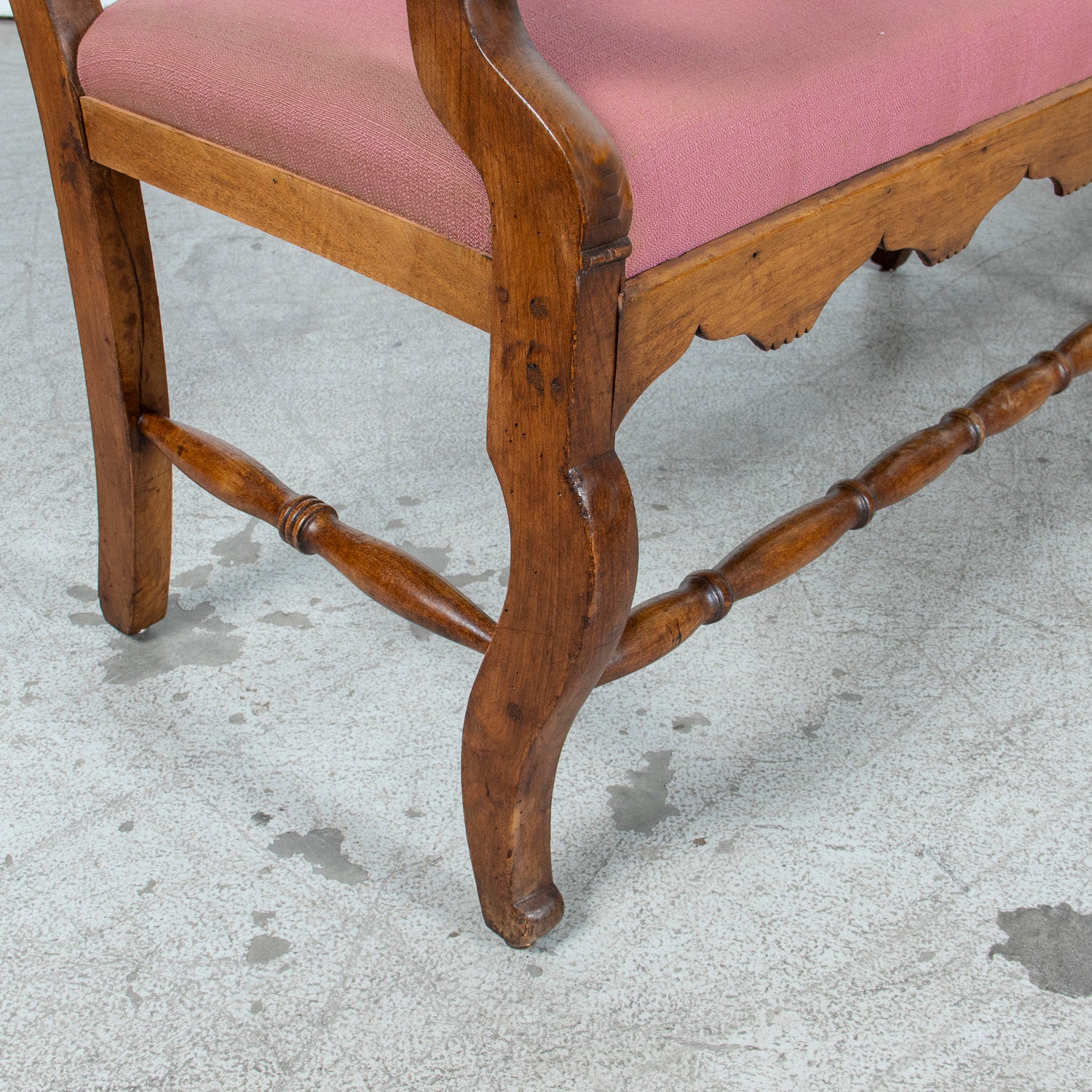 19th Century French Directoire Style Walnut Hallway Bench