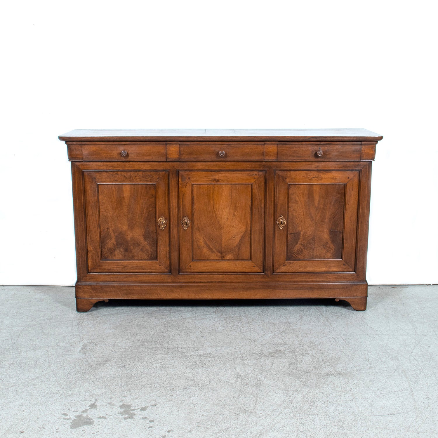 19th Century French Louis Philippe Period Walnut Enfilade Buffet from the South of France