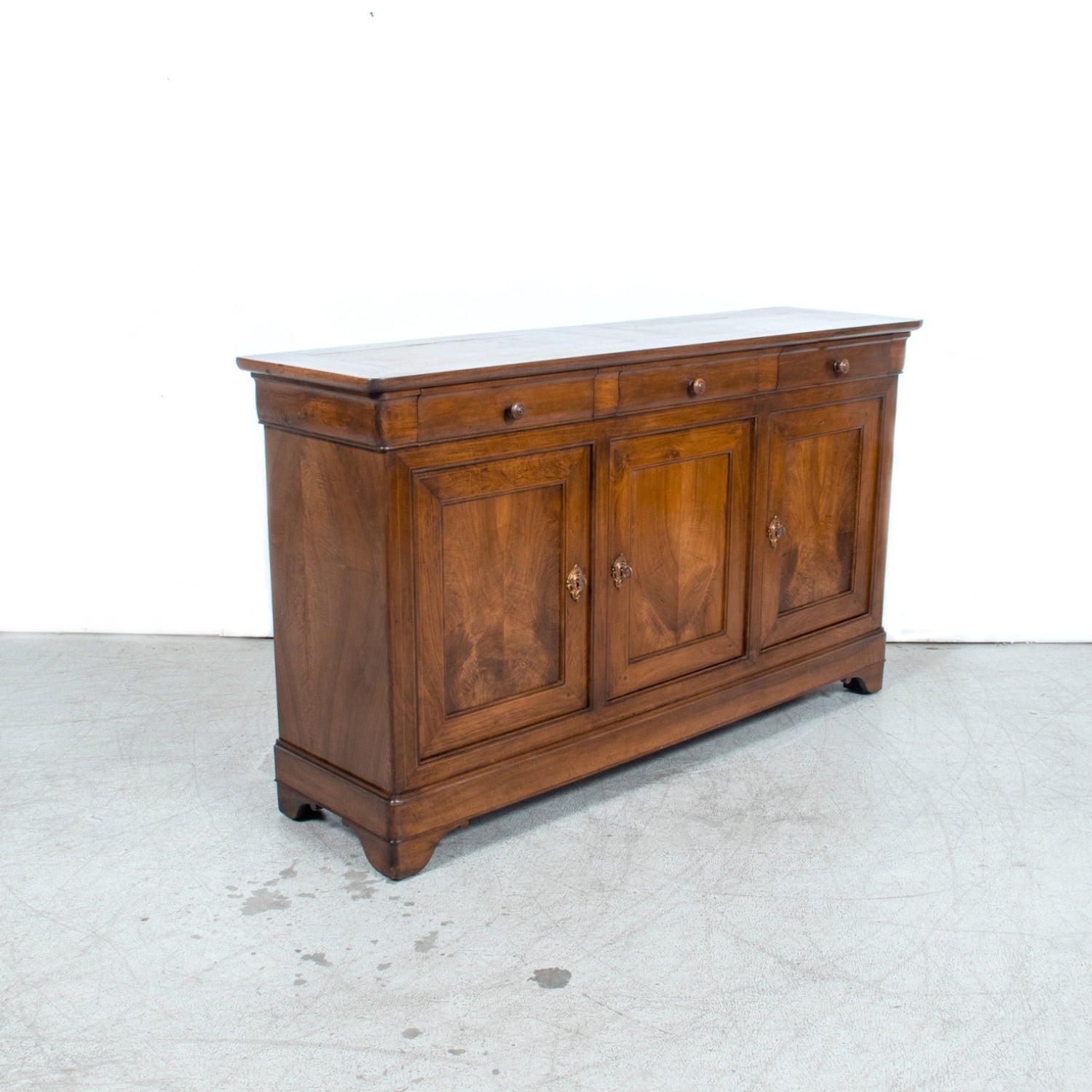 19th Century French Louis Philippe Period Walnut Enfilade Buffet from the South of France
