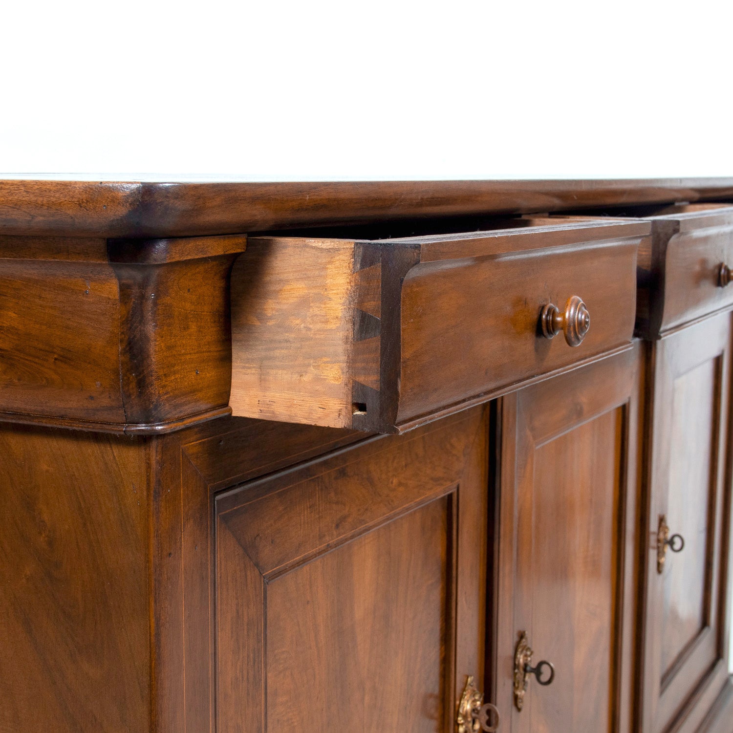 19th Century French Louis Philippe Period Walnut Enfilade Buffet from the South of France